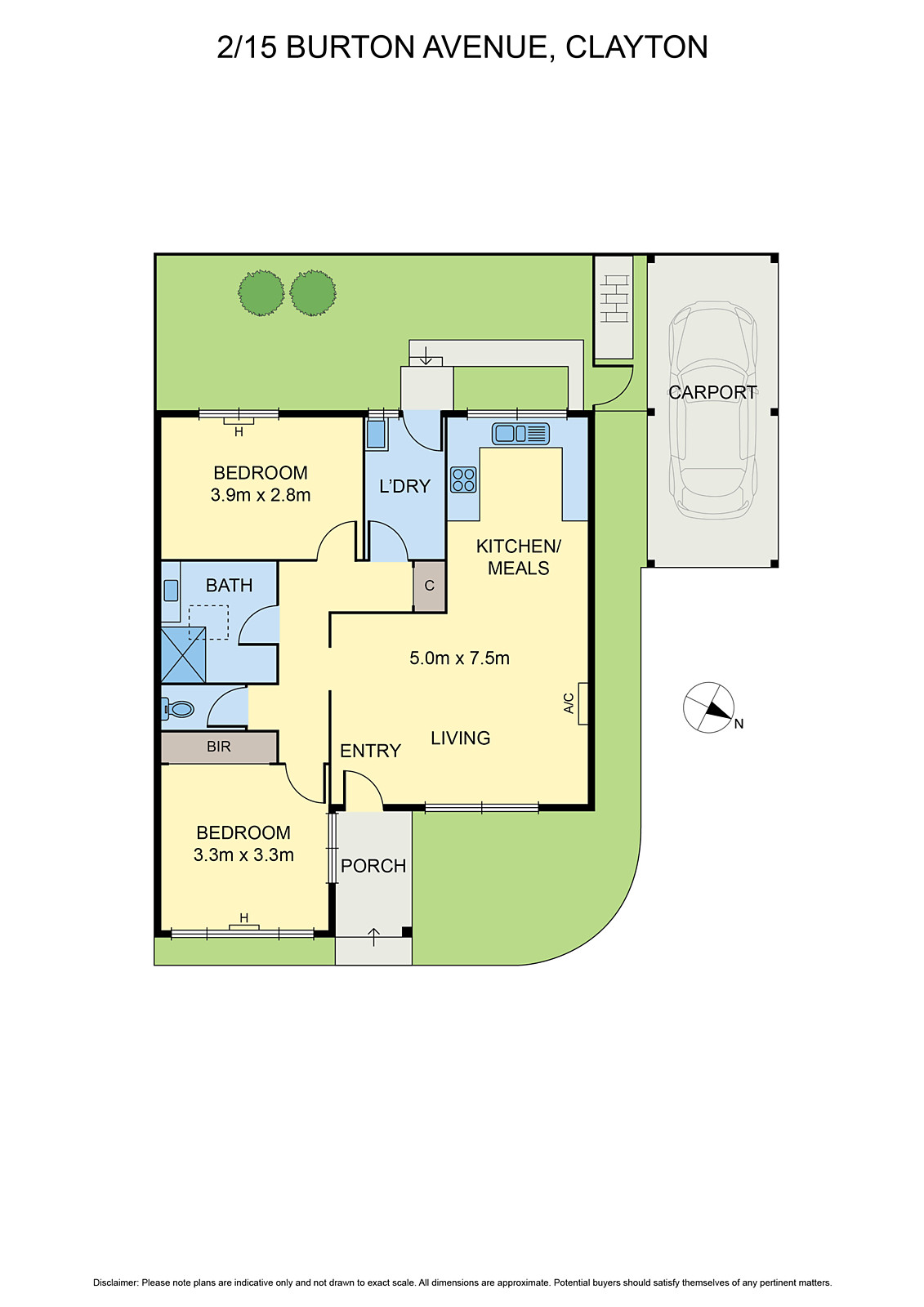2/15 Burton Avenue, Clayton VIC 3168 - Floorplan