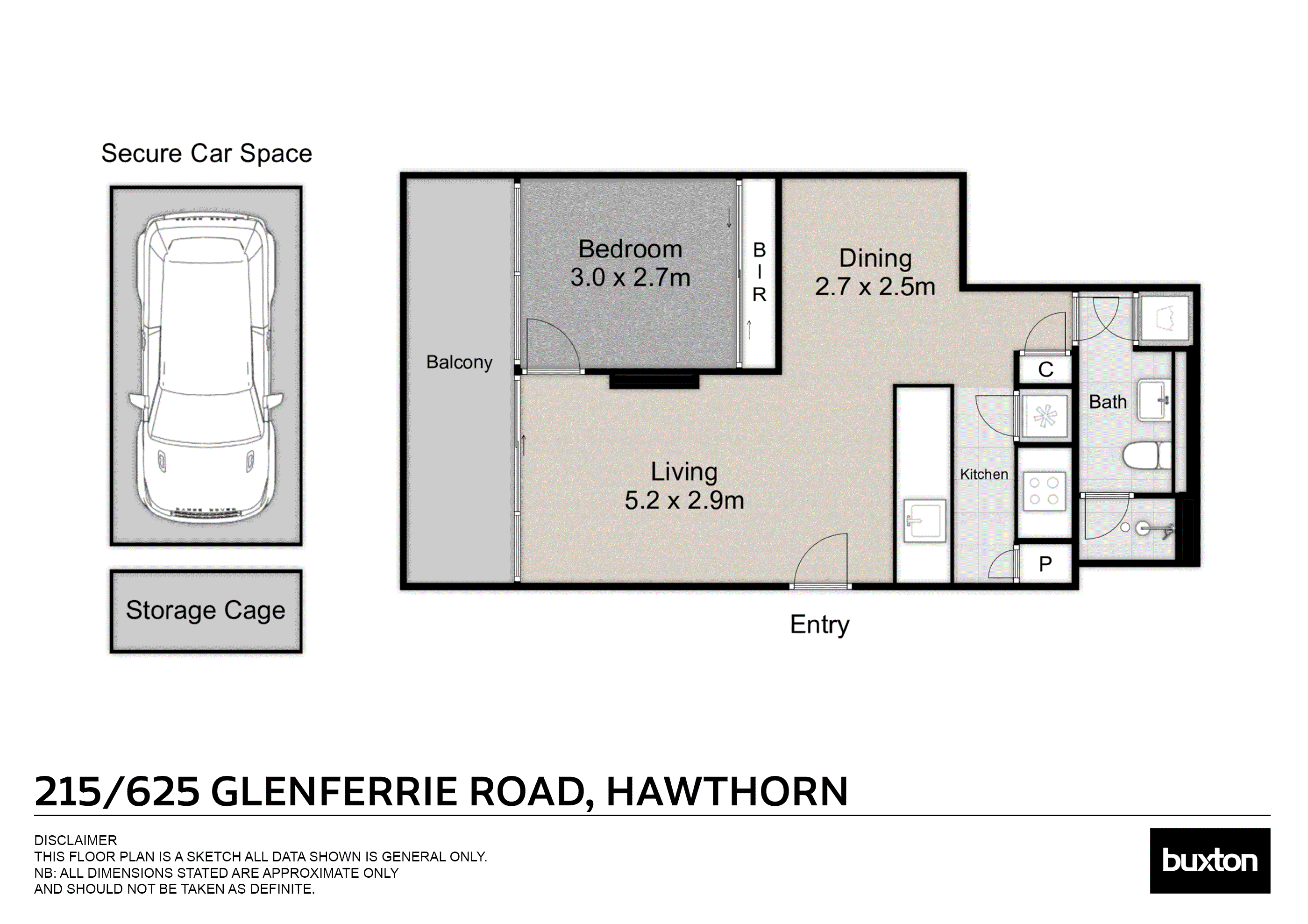 215/625 Glenferrie Road, Hawthorn VIC 3122 - Floorplan