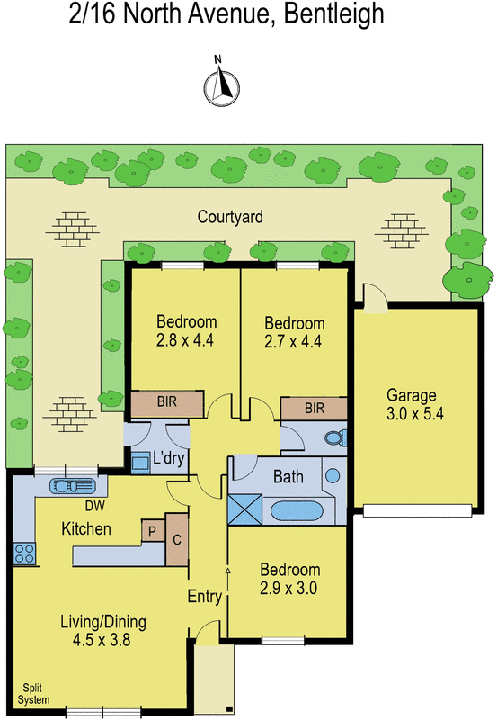 2/16 North Avenue, Bentleigh VIC 3204 - Floorplan