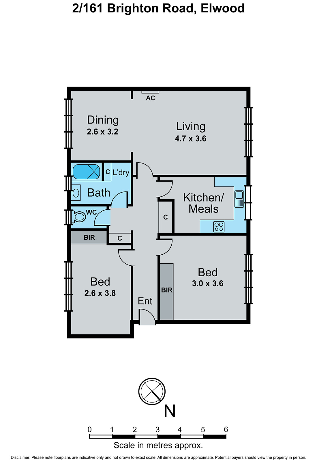 2/161 Brighton Road, Elwood VIC 3184 - Floorplan