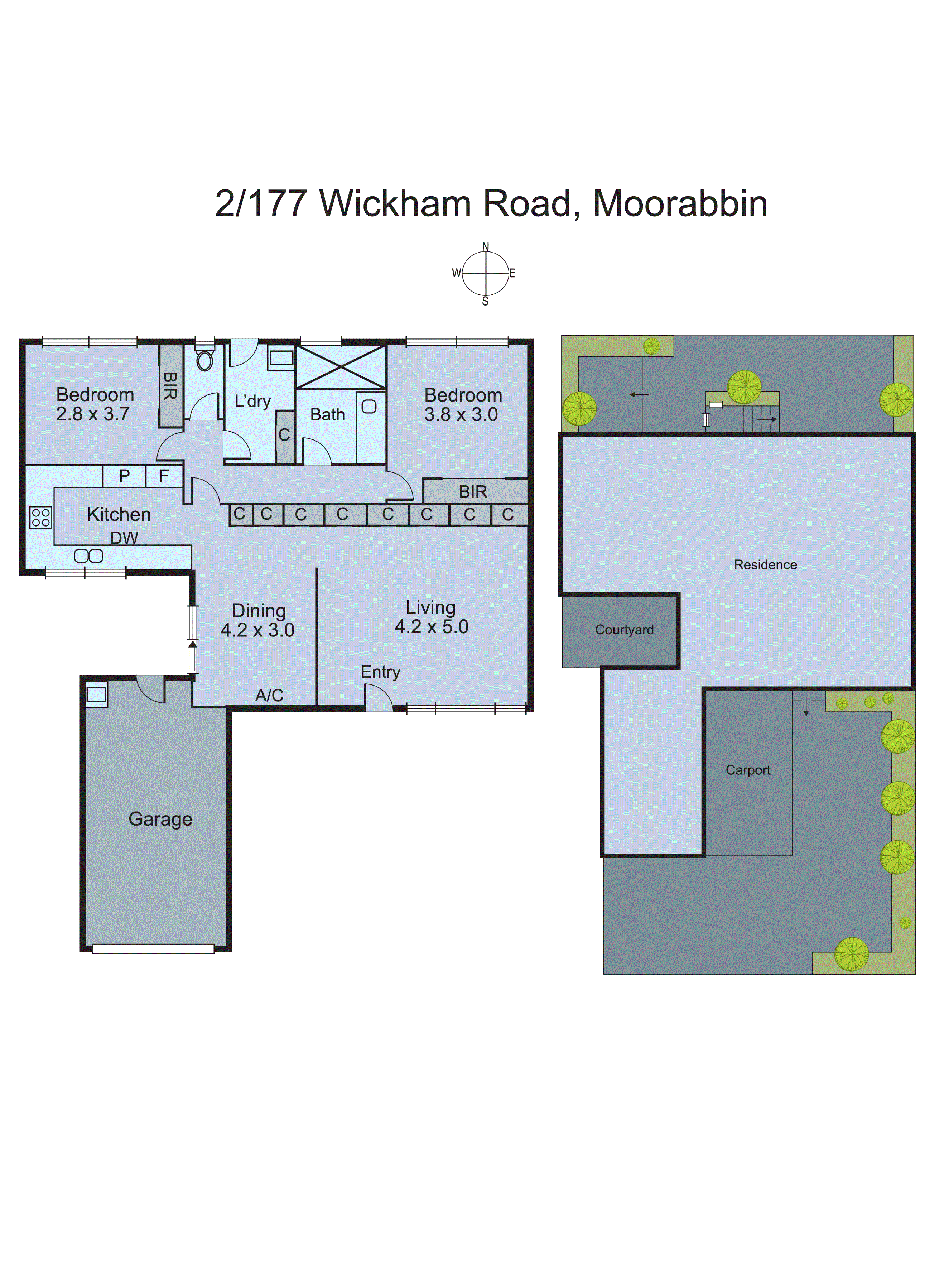 2/177 Wickham Road, Moorabbin VIC 3189 - Floorplan