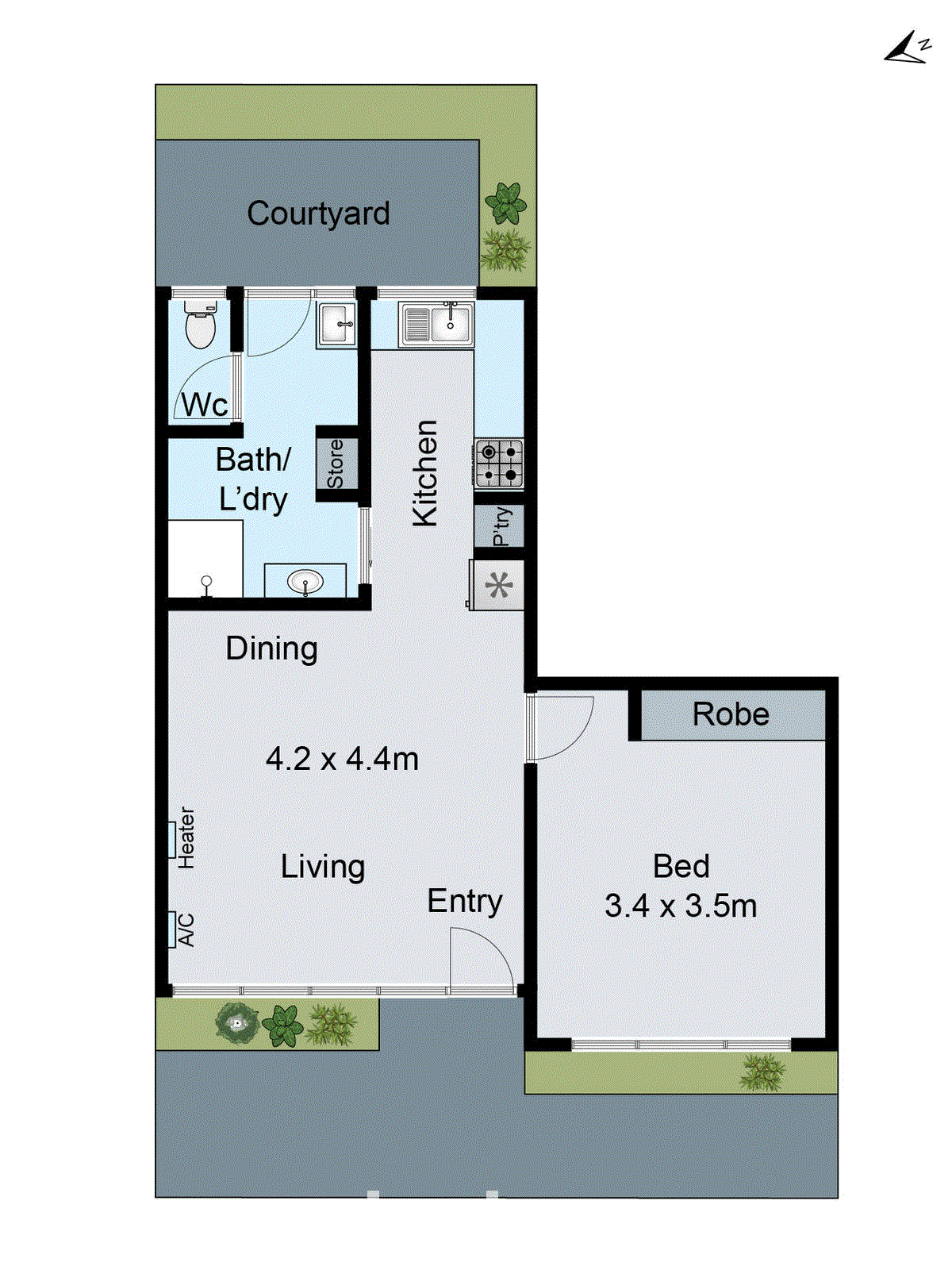 2/18A Roslyn Road, Belmont VIC 3216 - Floorplan