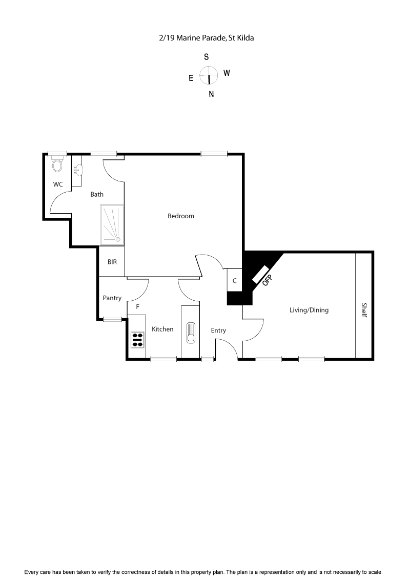 2/19 Marine Parade, ST KILDA VIC 3182 - Floorplan
