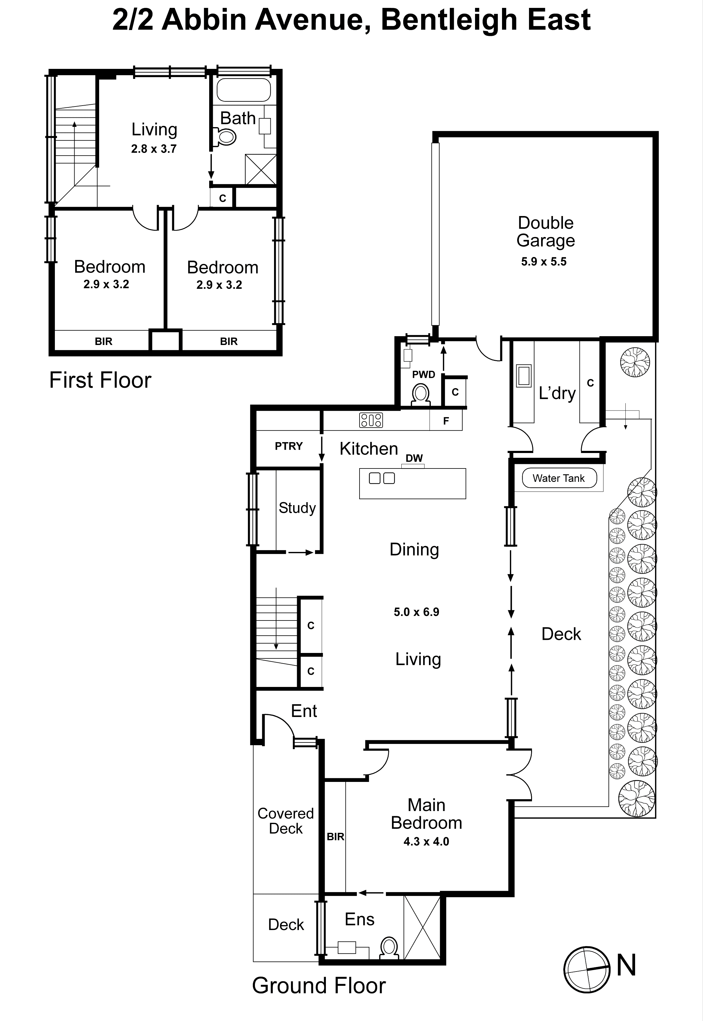 2/2 Abbin Avenue, Bentleigh East VIC 3165 - Floorplan