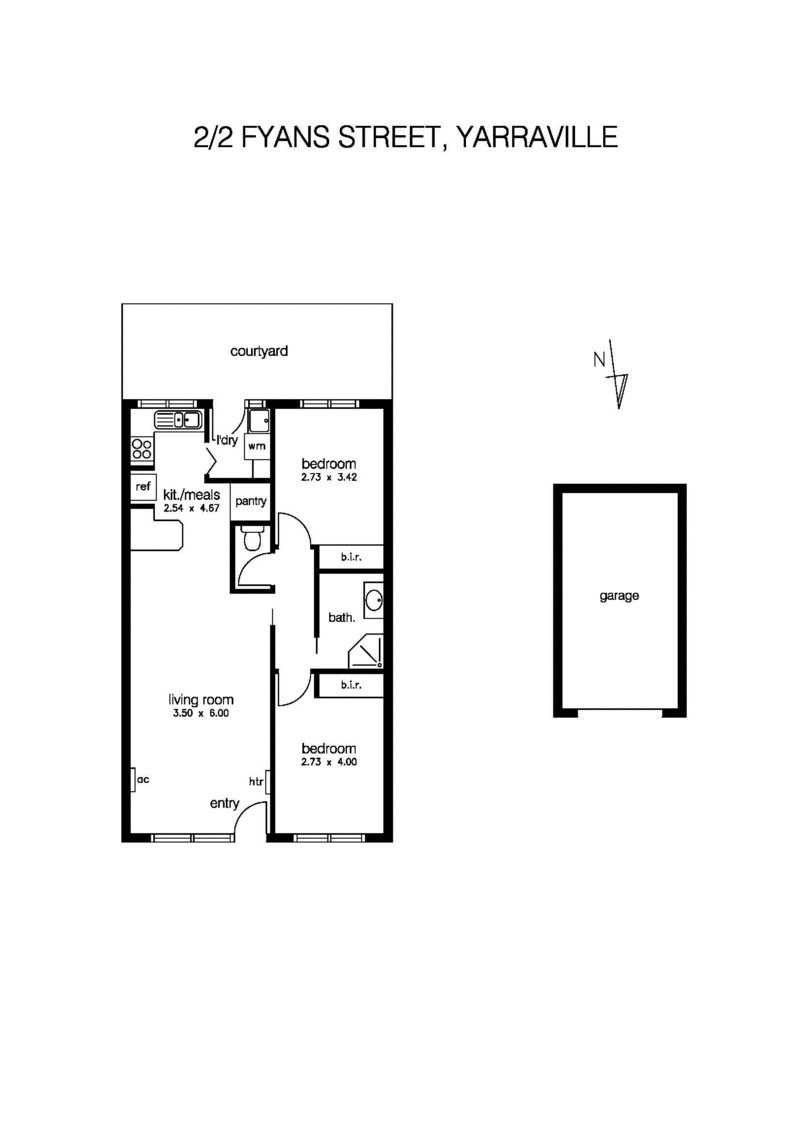 2/2 Fyans Street, YARRAVILLE VIC 3013 - Floorplan
