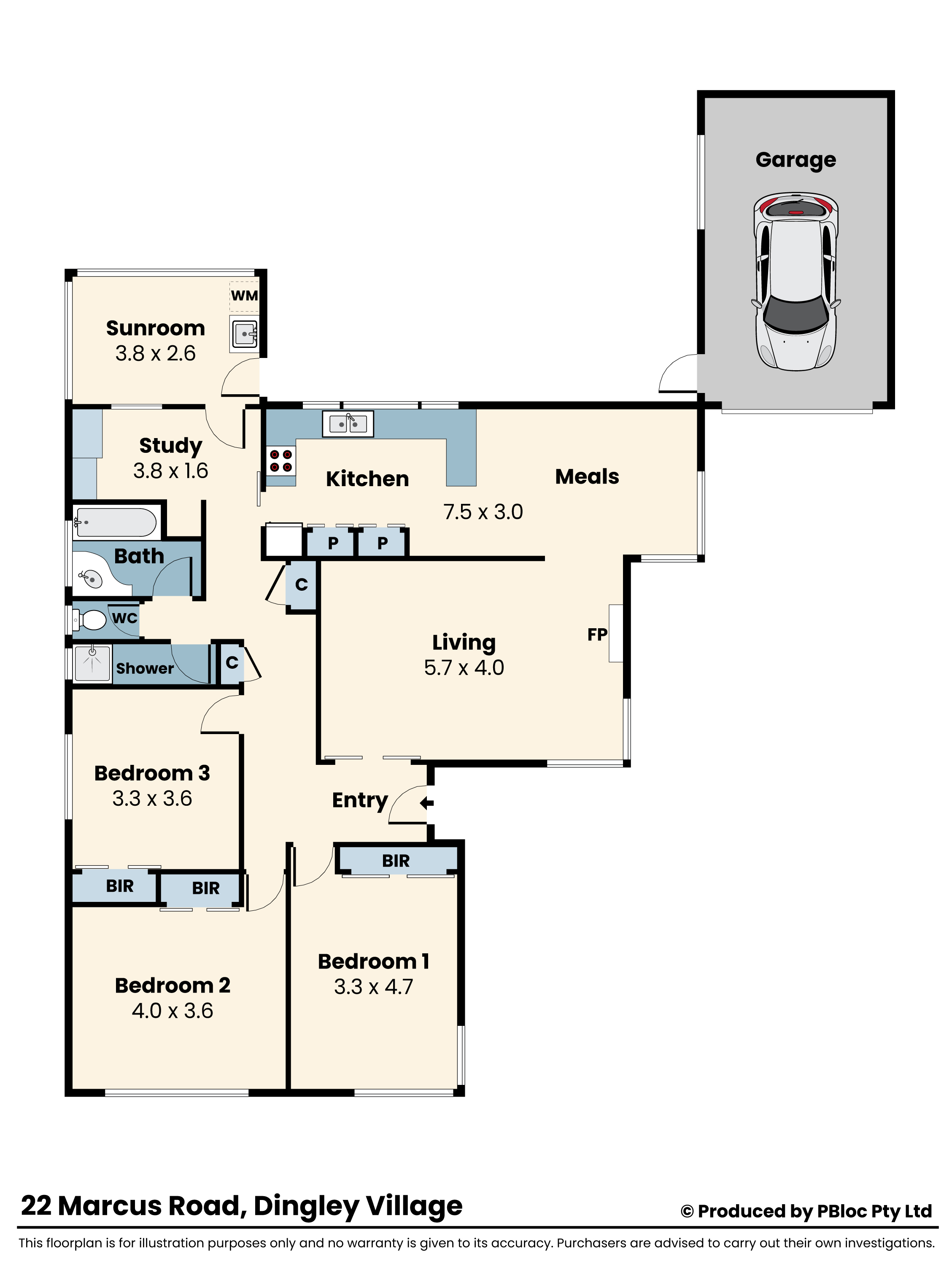 22 Marcus Road, DINGLEY VILLAGE VIC 3172 - Floorplan