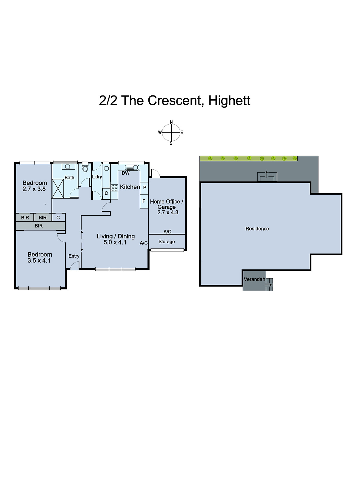 2/2 The Crescent, Highett VIC 3190 - Floorplan