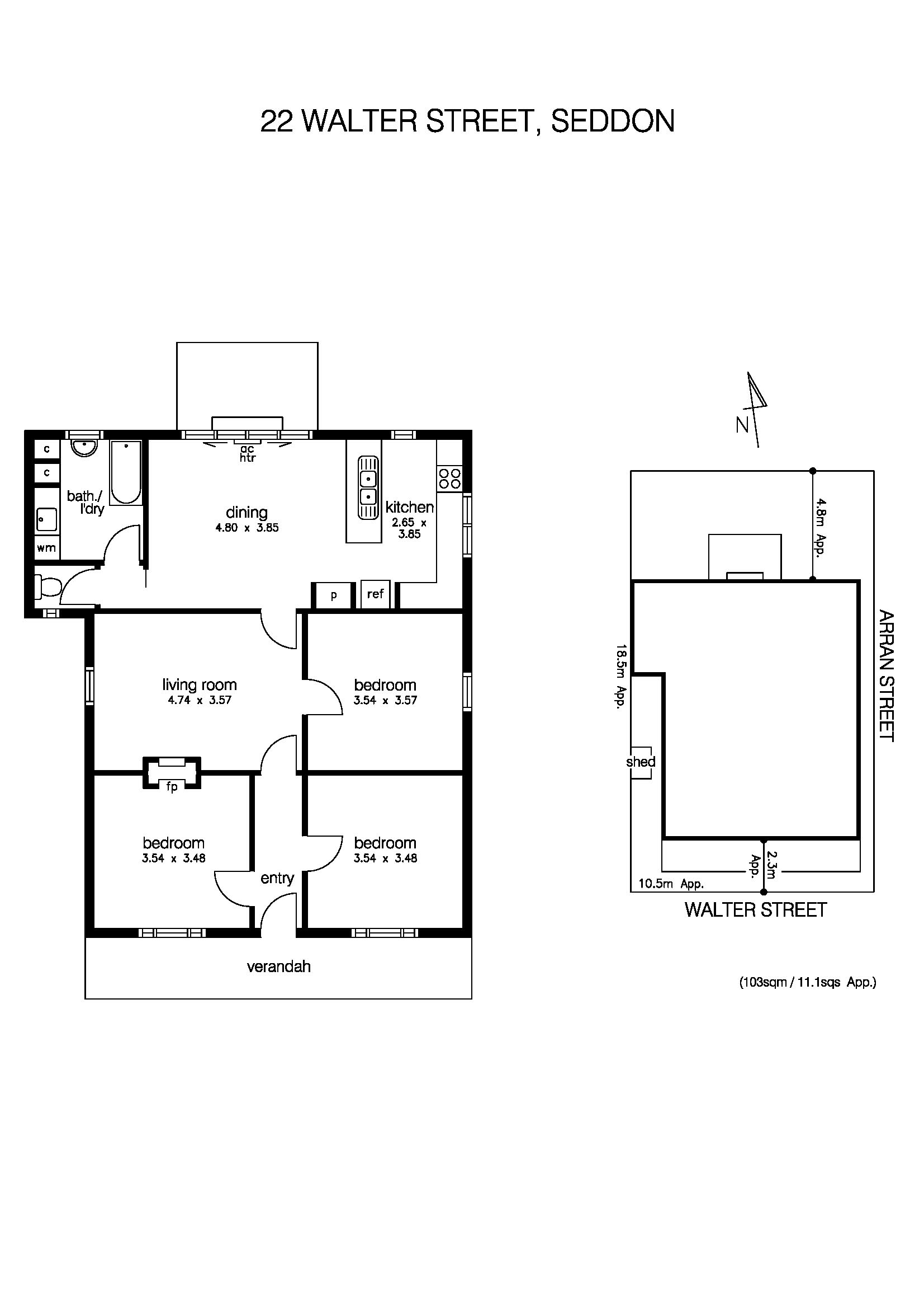 22 Walter Street, SEDDON VIC 3011 - Floorplan