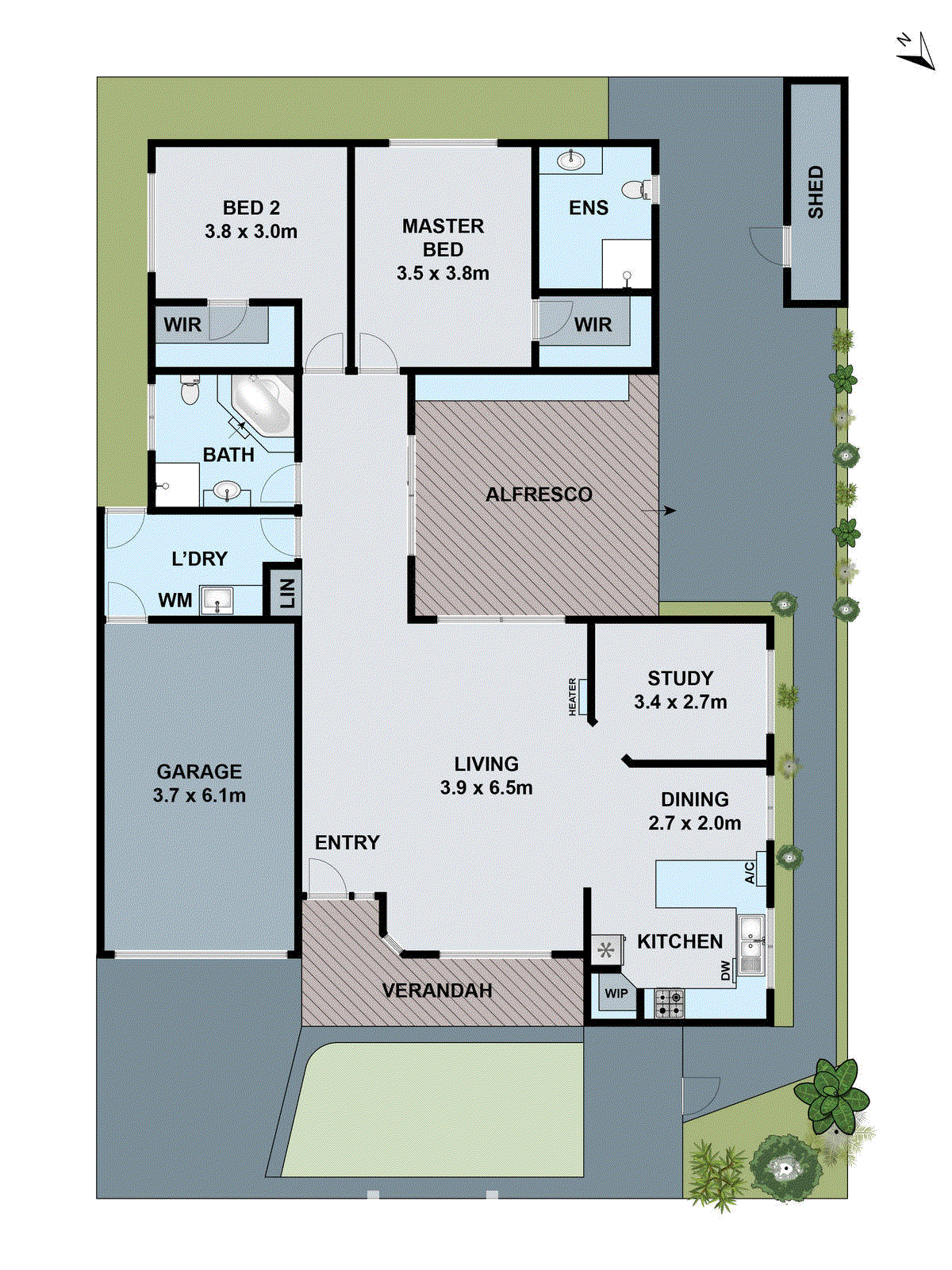 2/202 Coppards Road, St Albans Park VIC 3219 - Floorplan