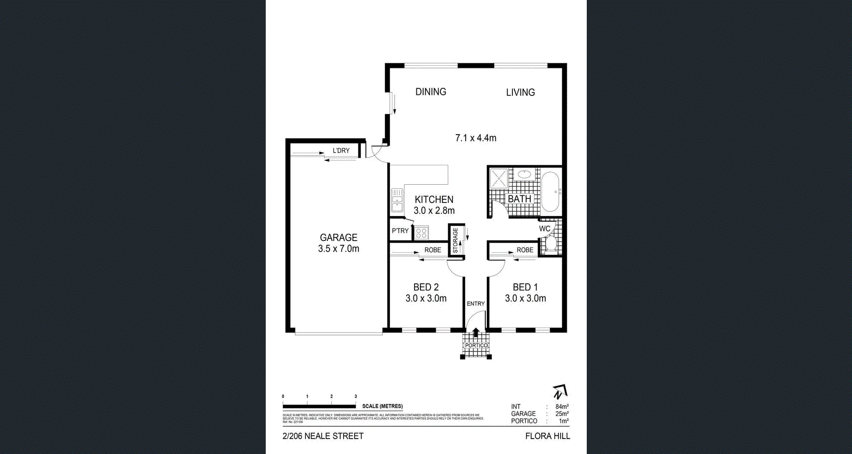 2/206 Neale St, Flora Hill VIC 3550 - Floorplan