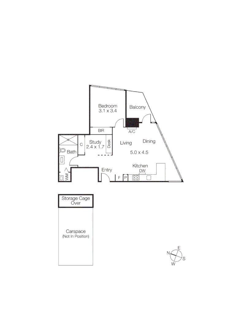 2206/3-5 St Kilda Road, ST KILDA VIC 3182 - Floorplan