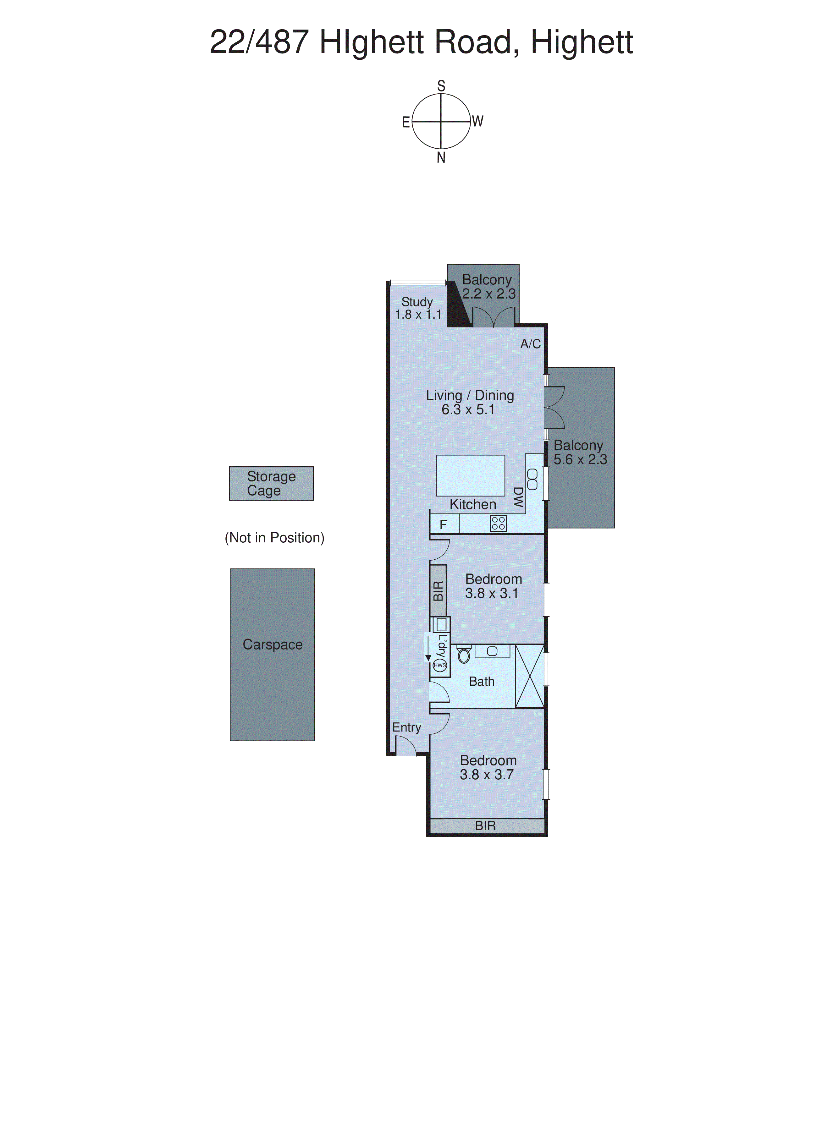 22/487 Highett Road, Highett VIC 3190 - Floorplan