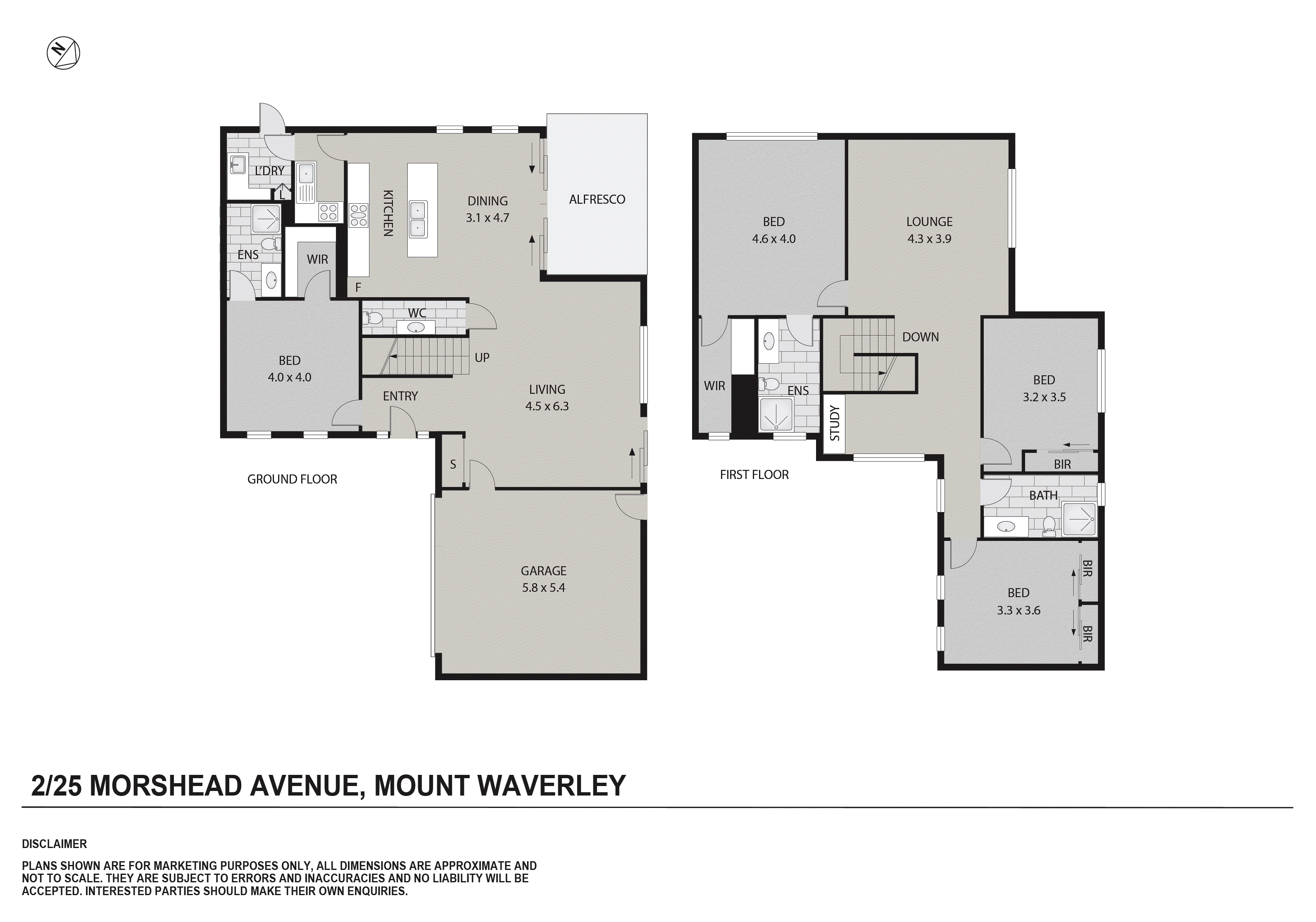 2/25 Morshead Avenue, Mount Waverley VIC 3149 - Floorplan
