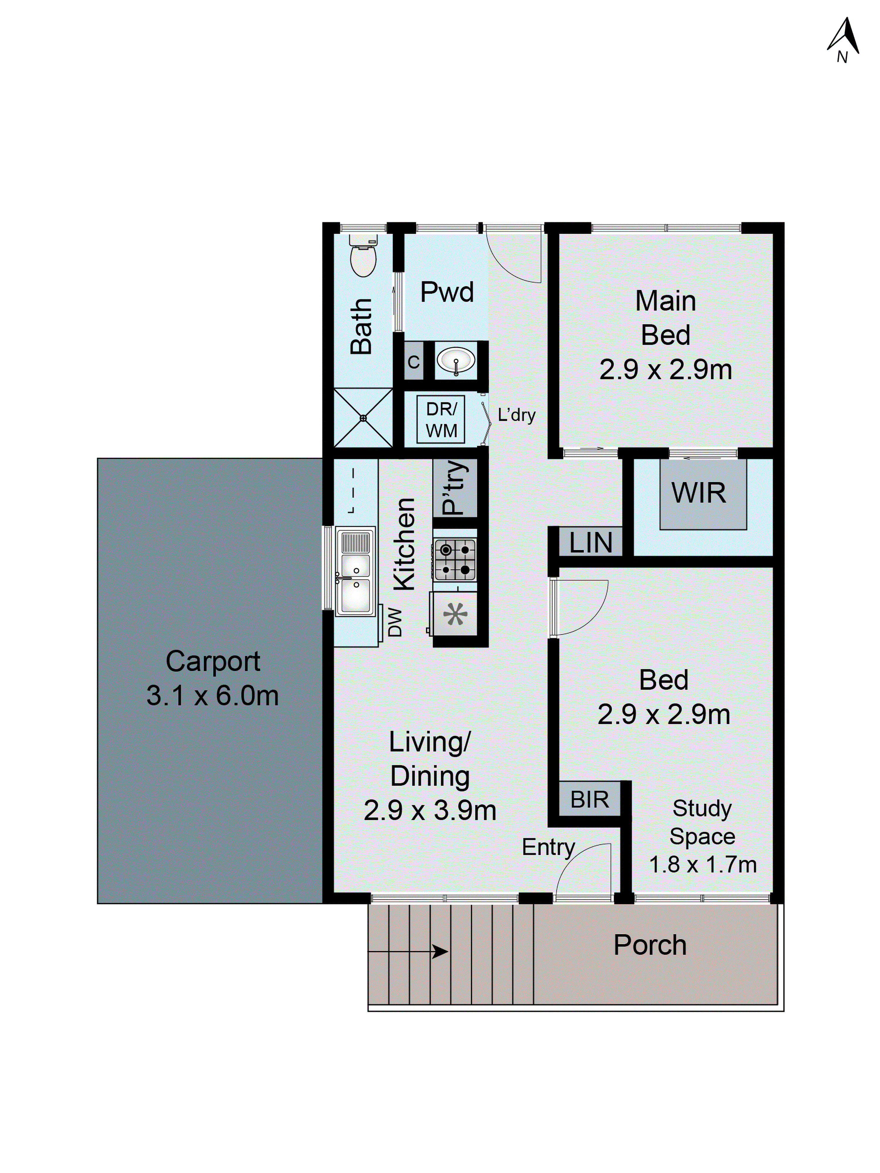 2/25 North Valley Road, Highton VIC 3216 - Floorplan