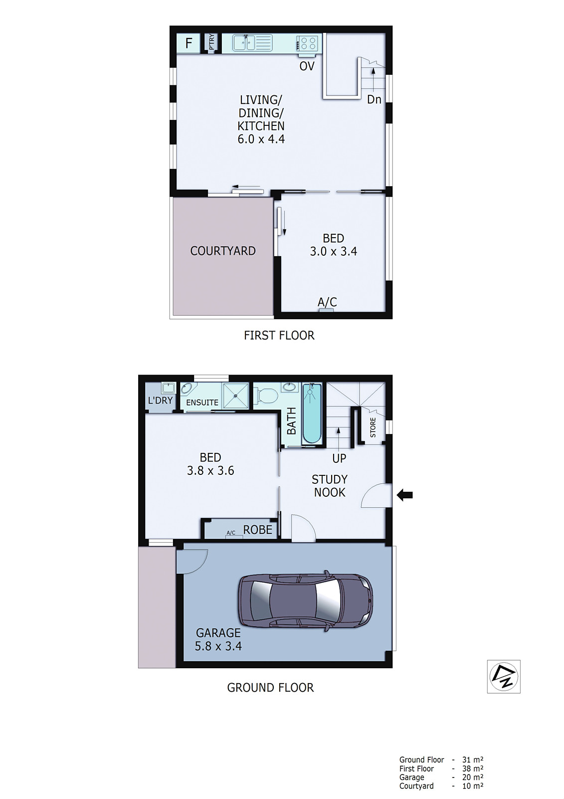 2/25 White Street, Parkdale VIC 3195 - Floorplan