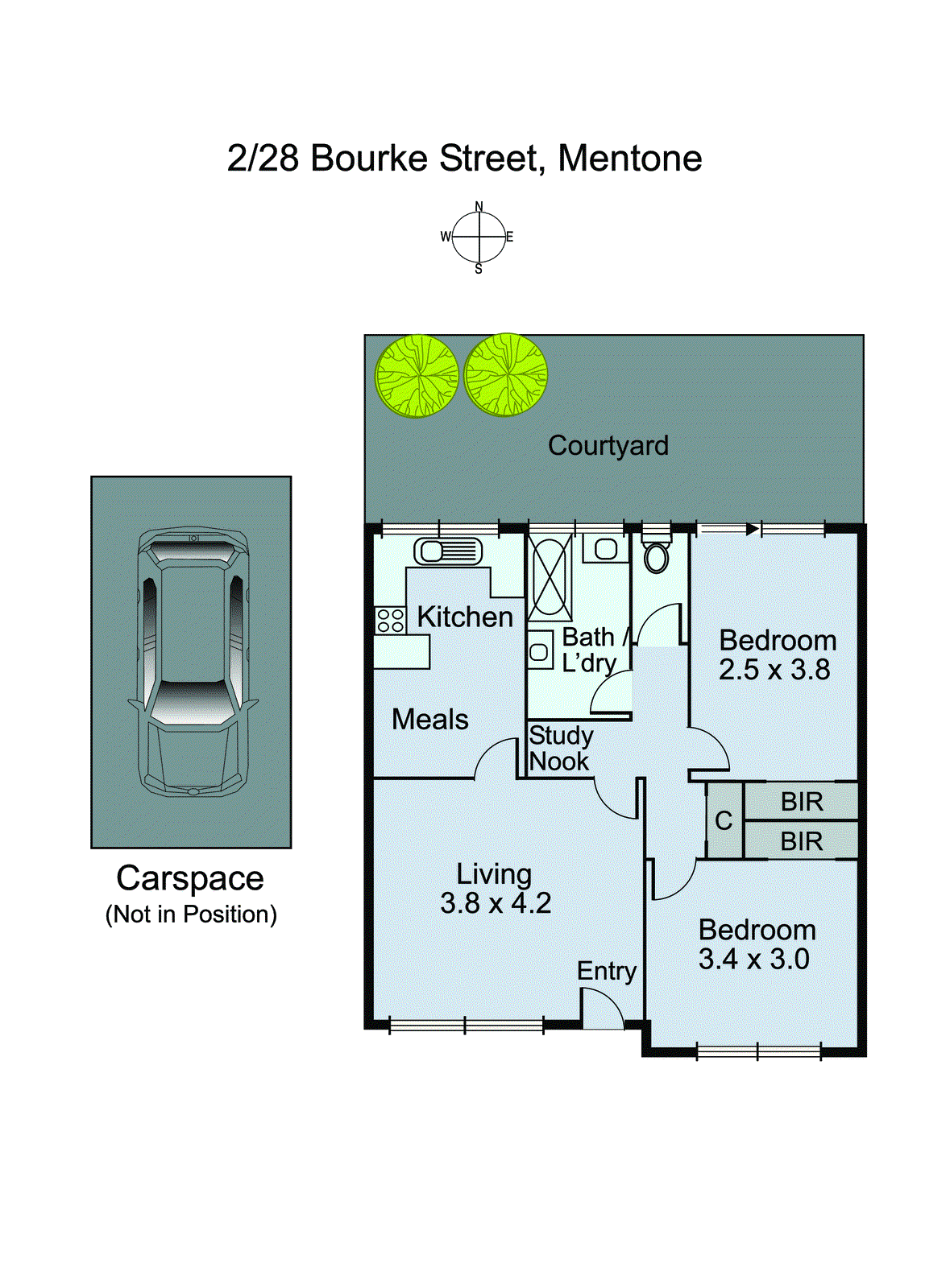 2/28 Bourke Street, Mentone VIC 3194 - Floorplan