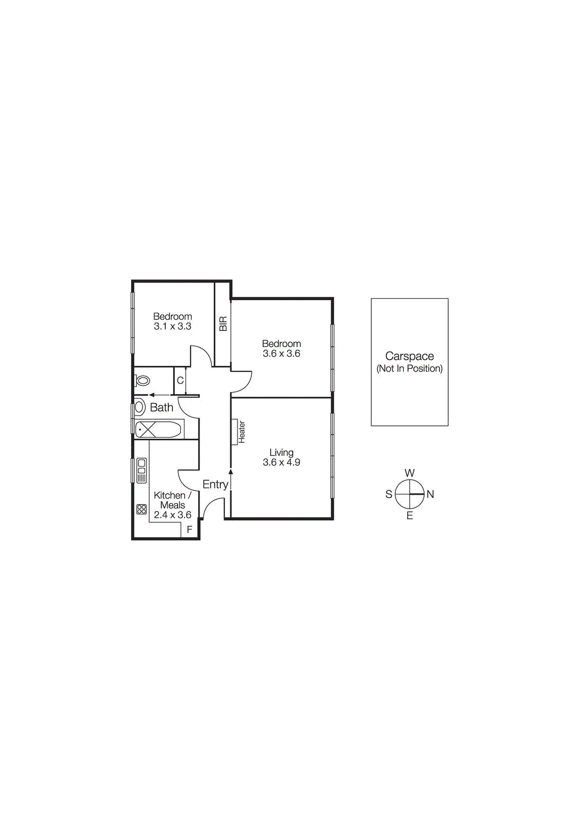 2/29 Spenser Street, St Kilda VIC 3182 - Floorplan