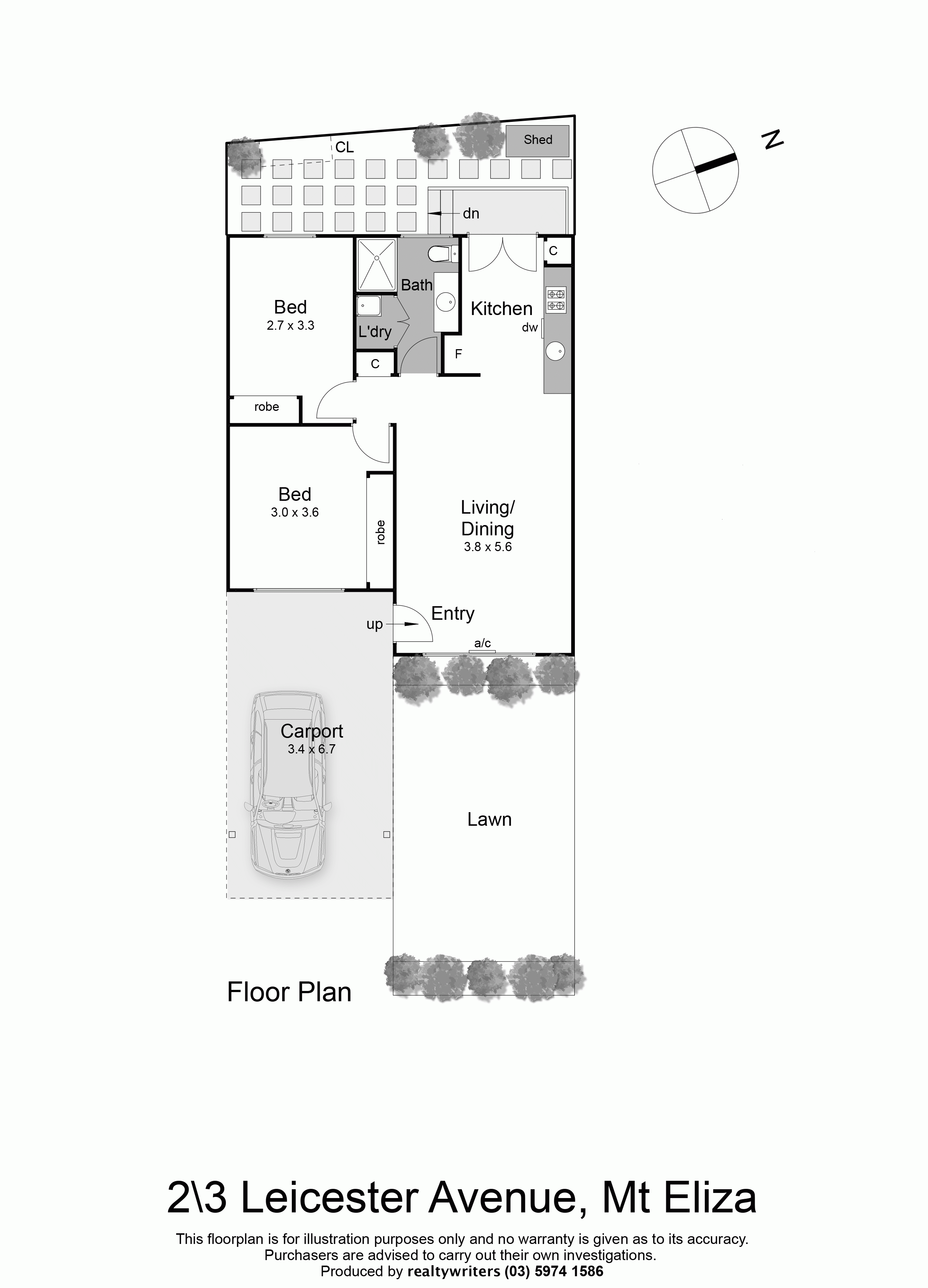 2/3-5 Leicester Avenue, MOUNT ELIZA VIC 3930 - Floorplan