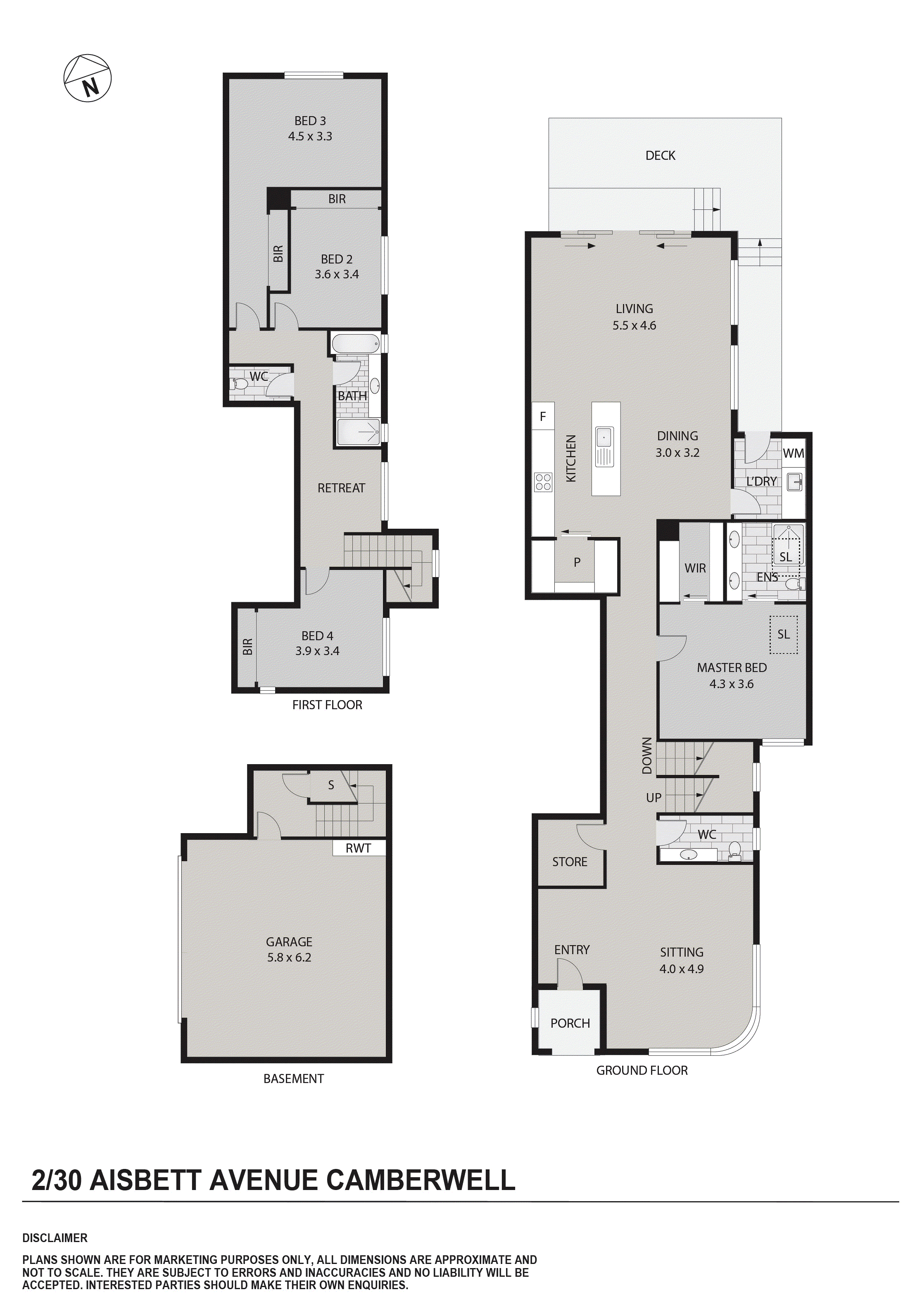 2/30 Aisbett Avenue, Camberwell VIC 3124 - Floorplan