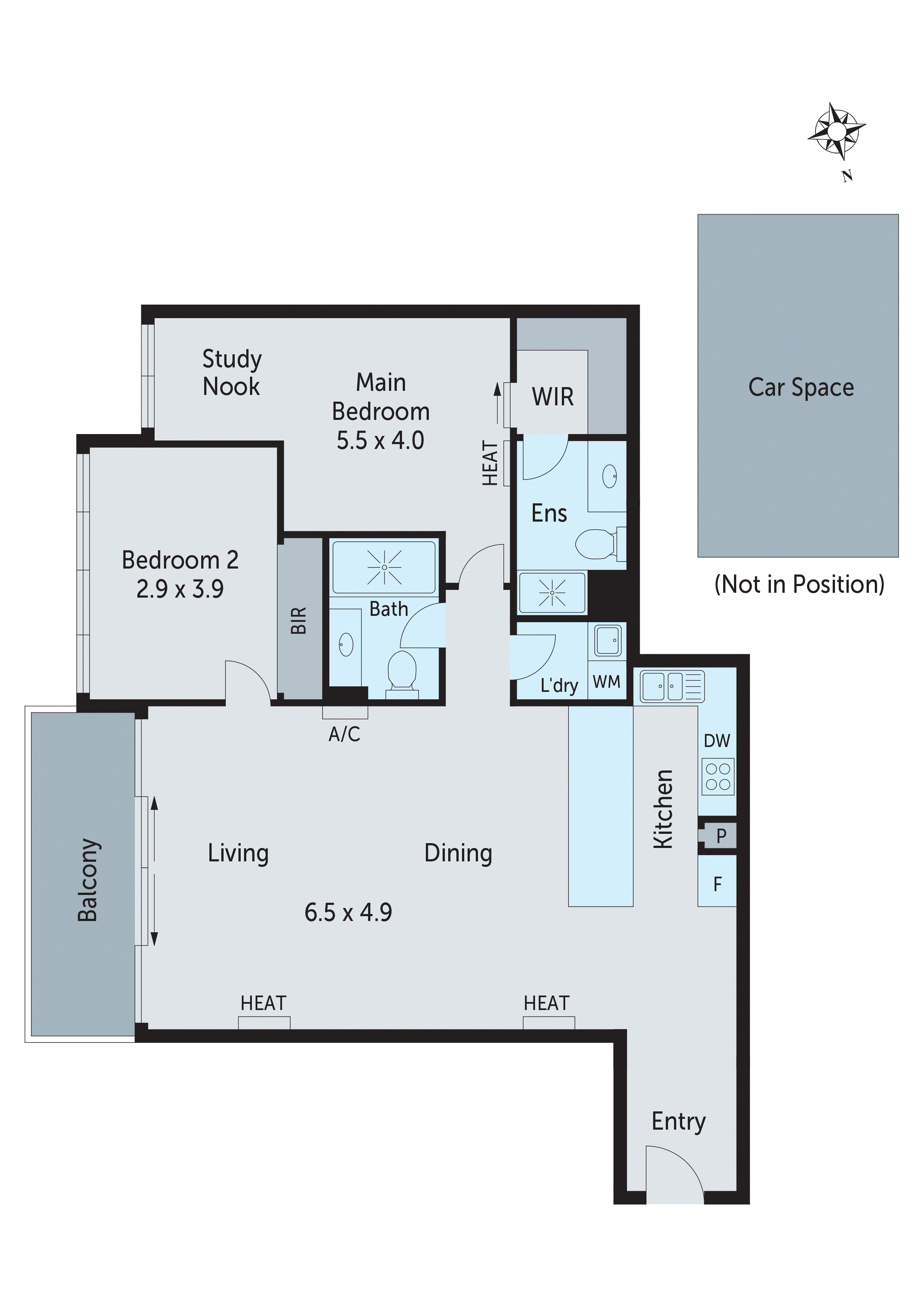 2303/2 Yarra Street, Geelong VIC 3220 - Floorplan