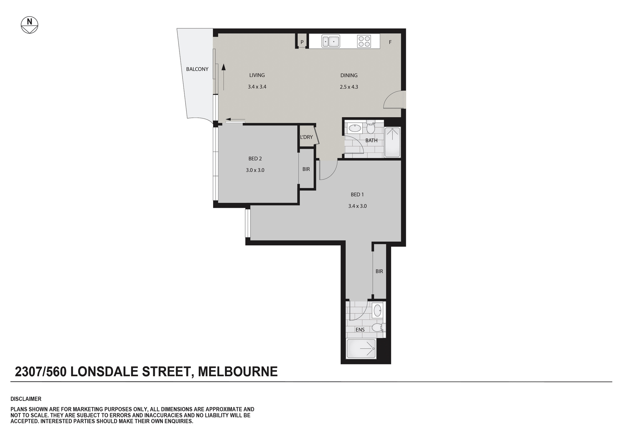 2307/560 Lonsdale Street, Melbourne VIC 3000 - Floorplan