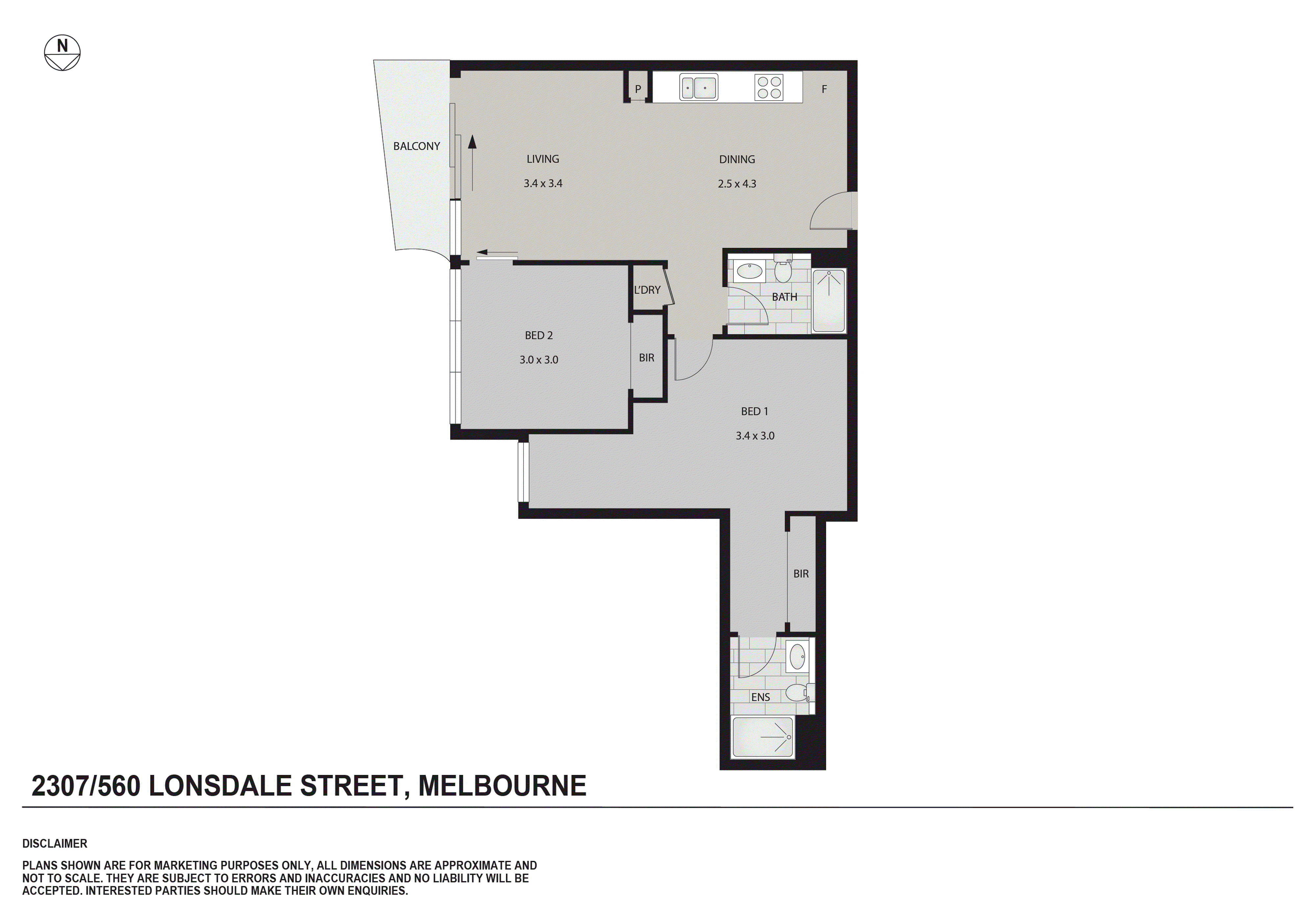 2307/560 Lonsdale Street, Melbourne VIC 3000 - Floorplan