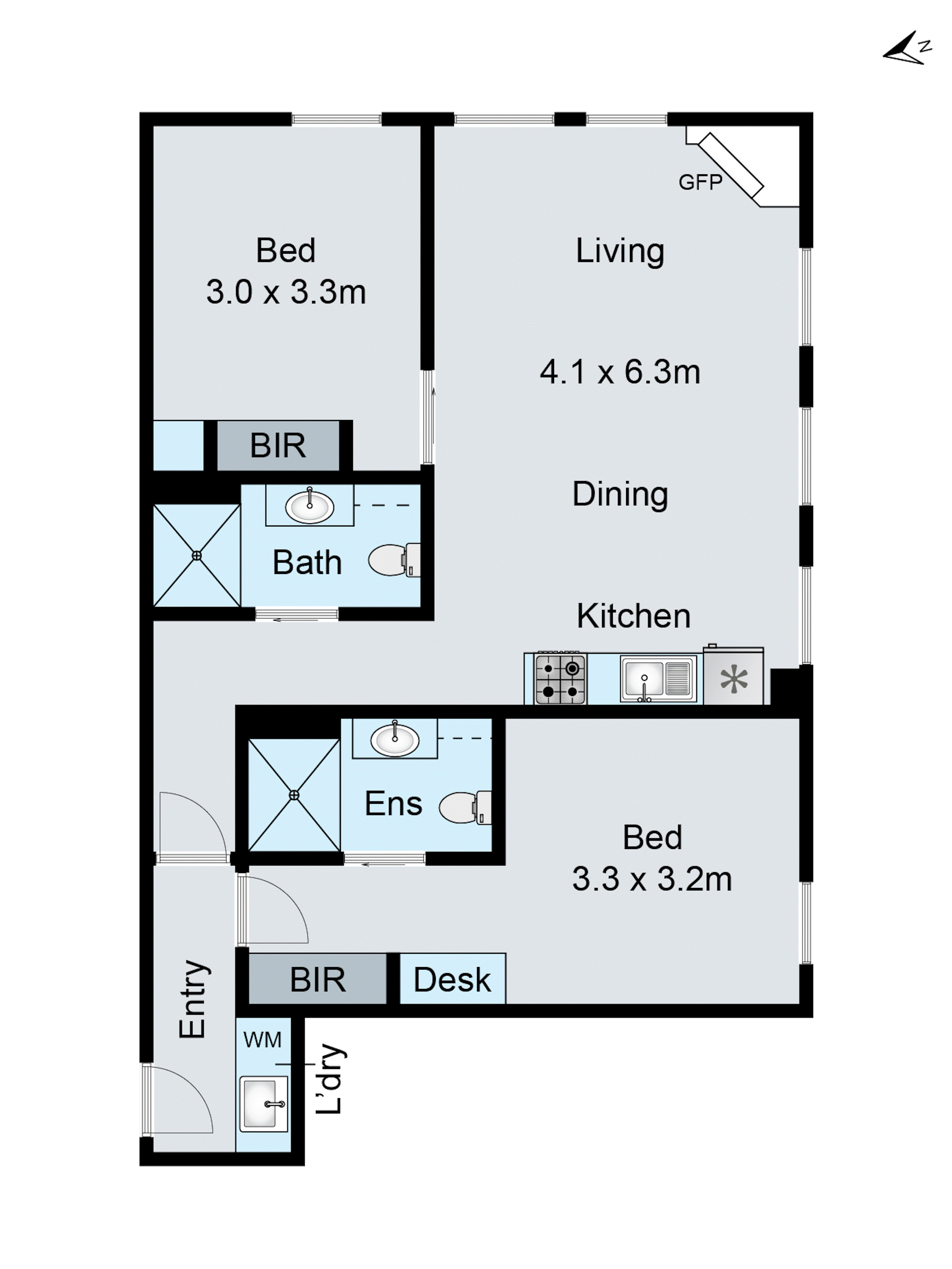 2/312 Moorabool Street, Geelong VIC 3220 - Floorplan