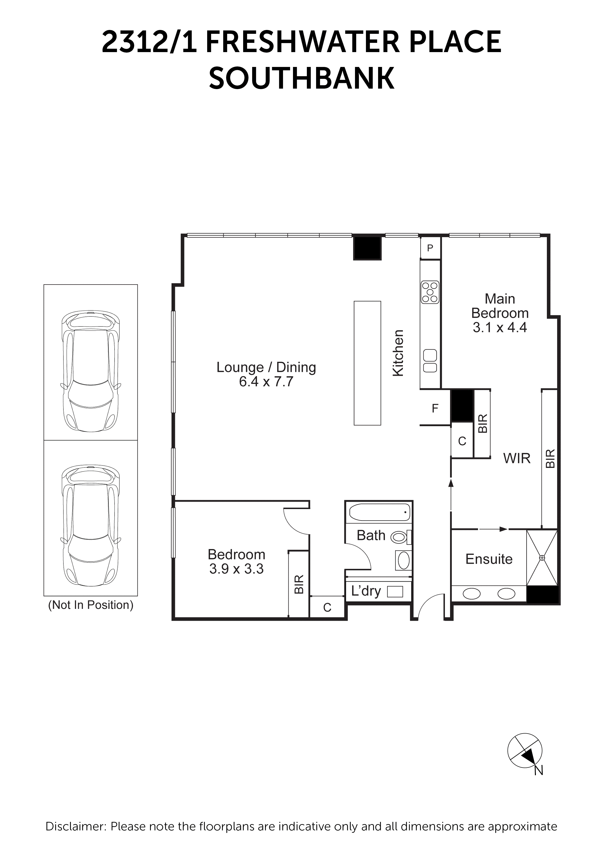 2312/1 Freshwater Place, Southbank VIC 3006 - Floorplan