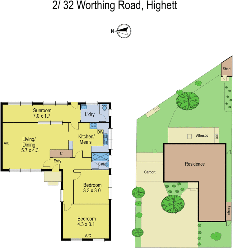 2/32 Worthing Road, Highett VIC 3190 - Floorplan