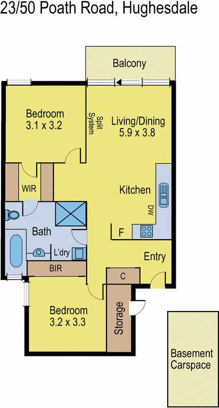 23/50 Poath Road, HUGHESDALE VIC 3166 - Floorplan