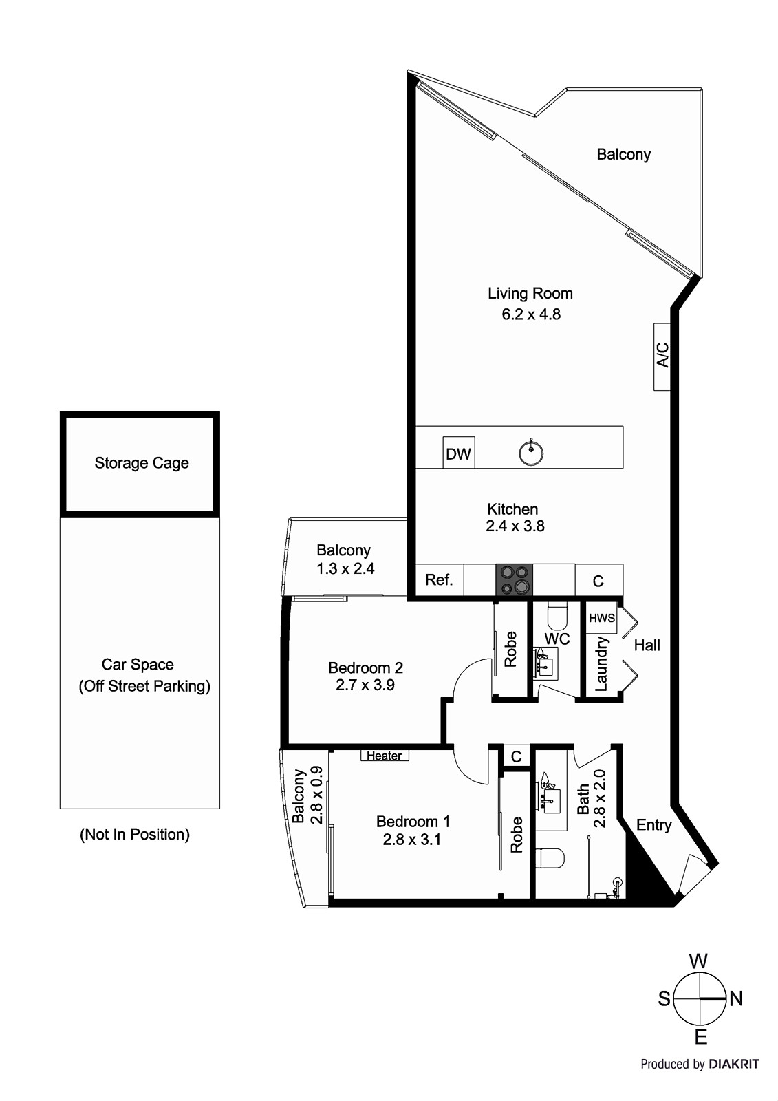 23/568 New Street, Brighton VIC 3186 - Floorplan
