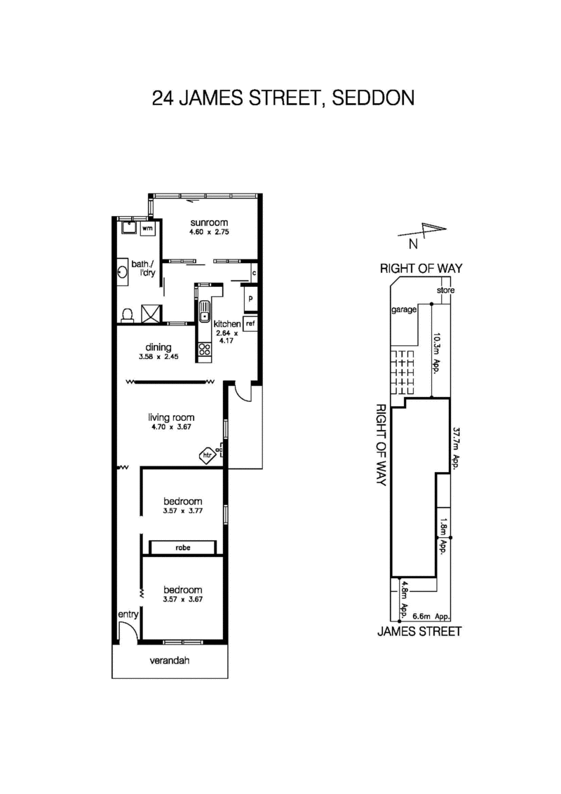 24 James Street, SEDDON VIC 3011 - Floorplan