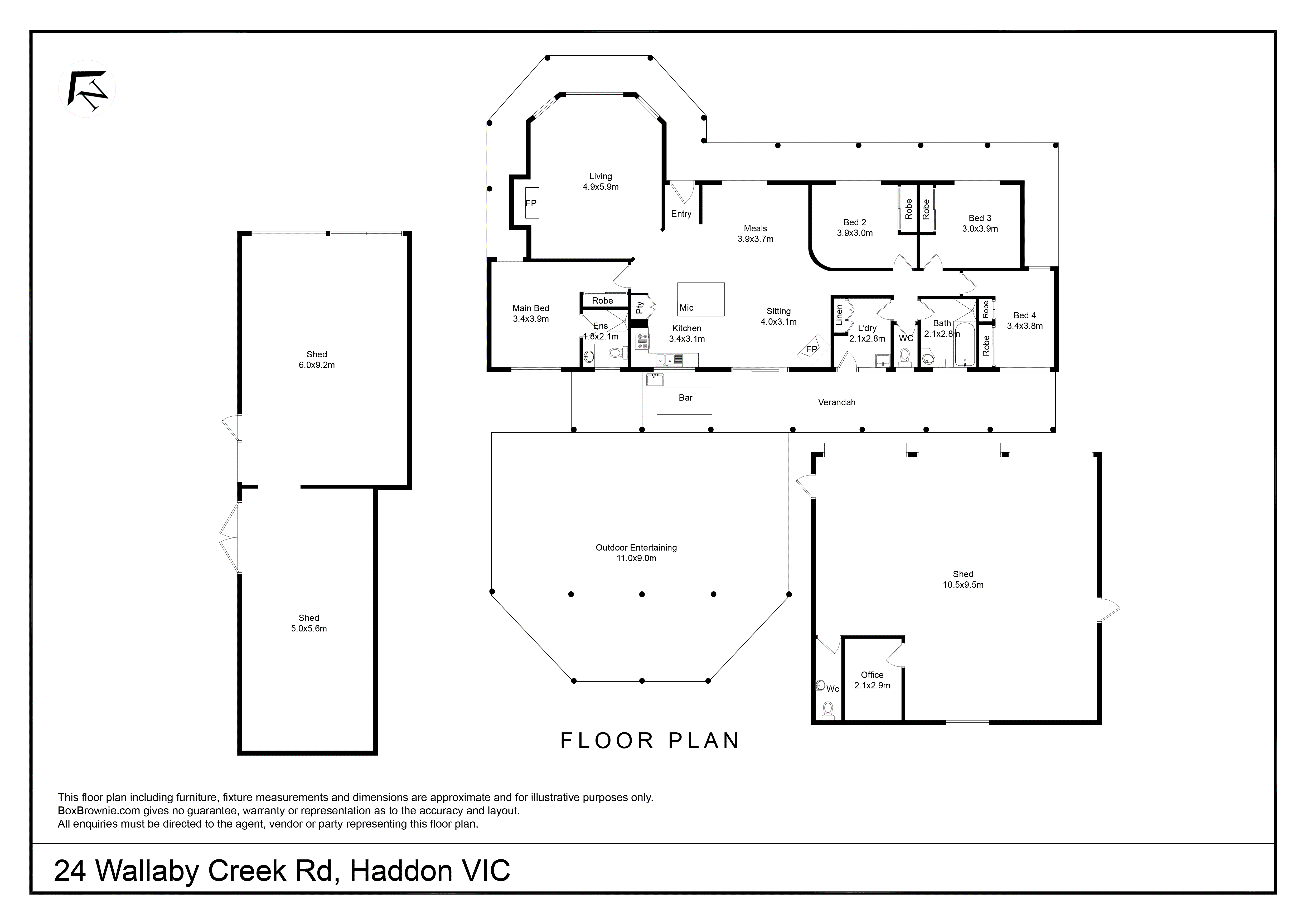 24 Wallaby Creek Road, Haddon VIC 3351 - Floorplan
