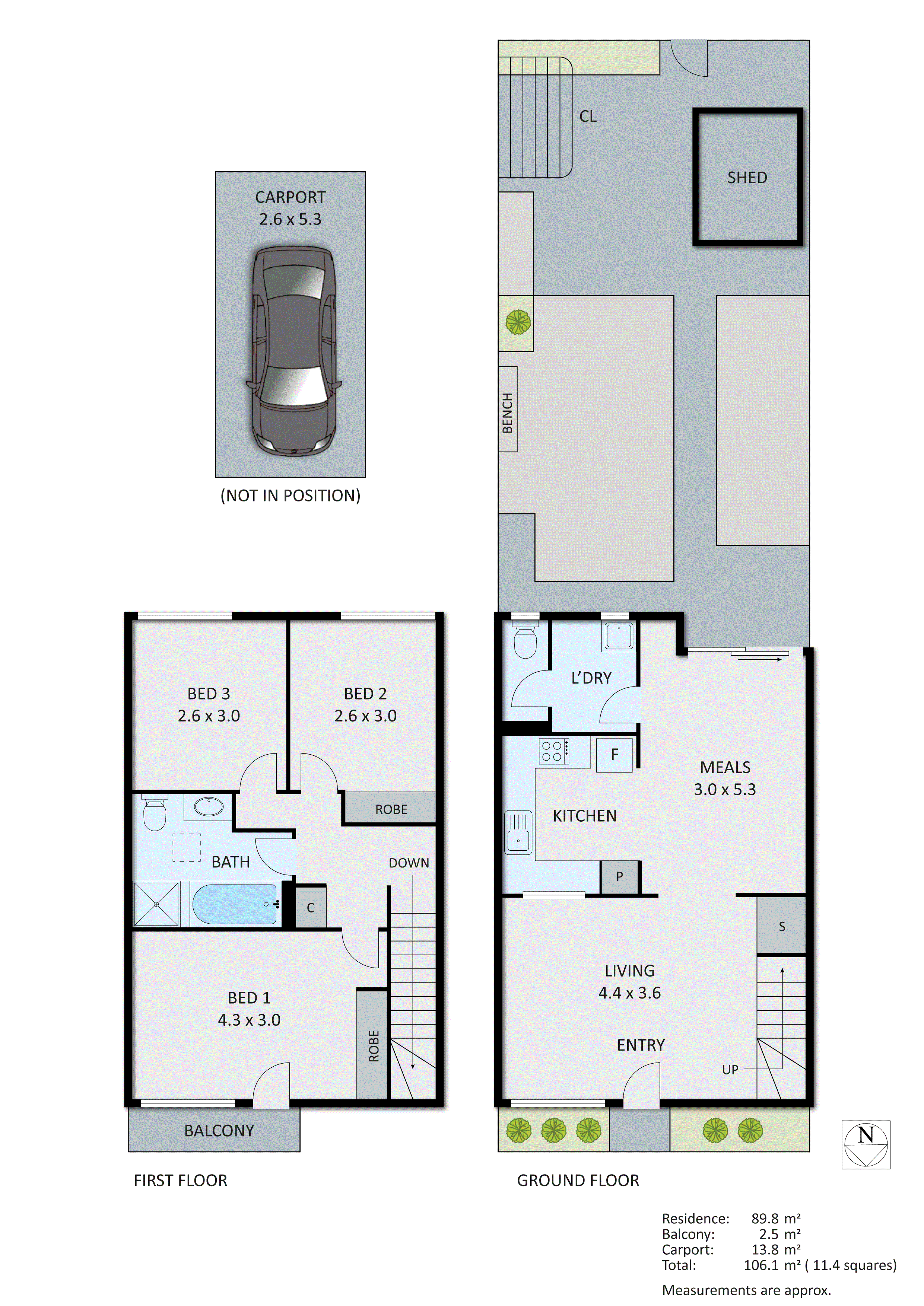 24/1-3 McIntosh Court, Aspendale Gardens VIC 3195 - Floorplan
