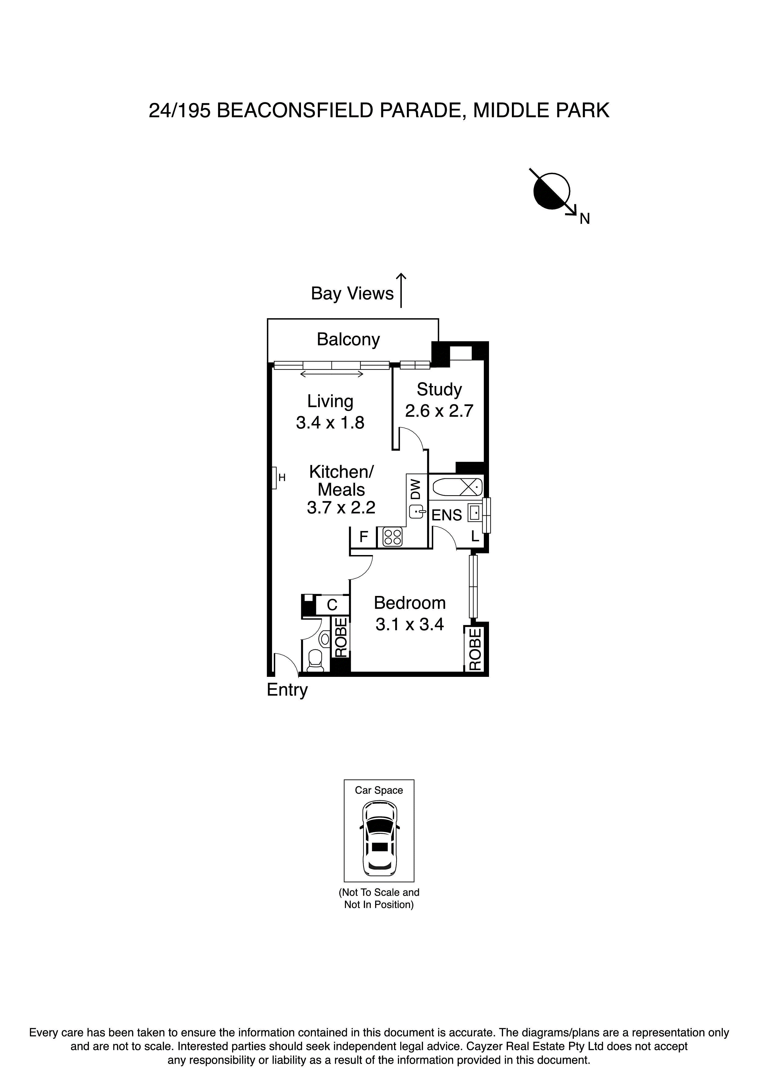 24/195 Beaconsfield Parade, MIDDLE PARK VIC 3206 - Floorplan