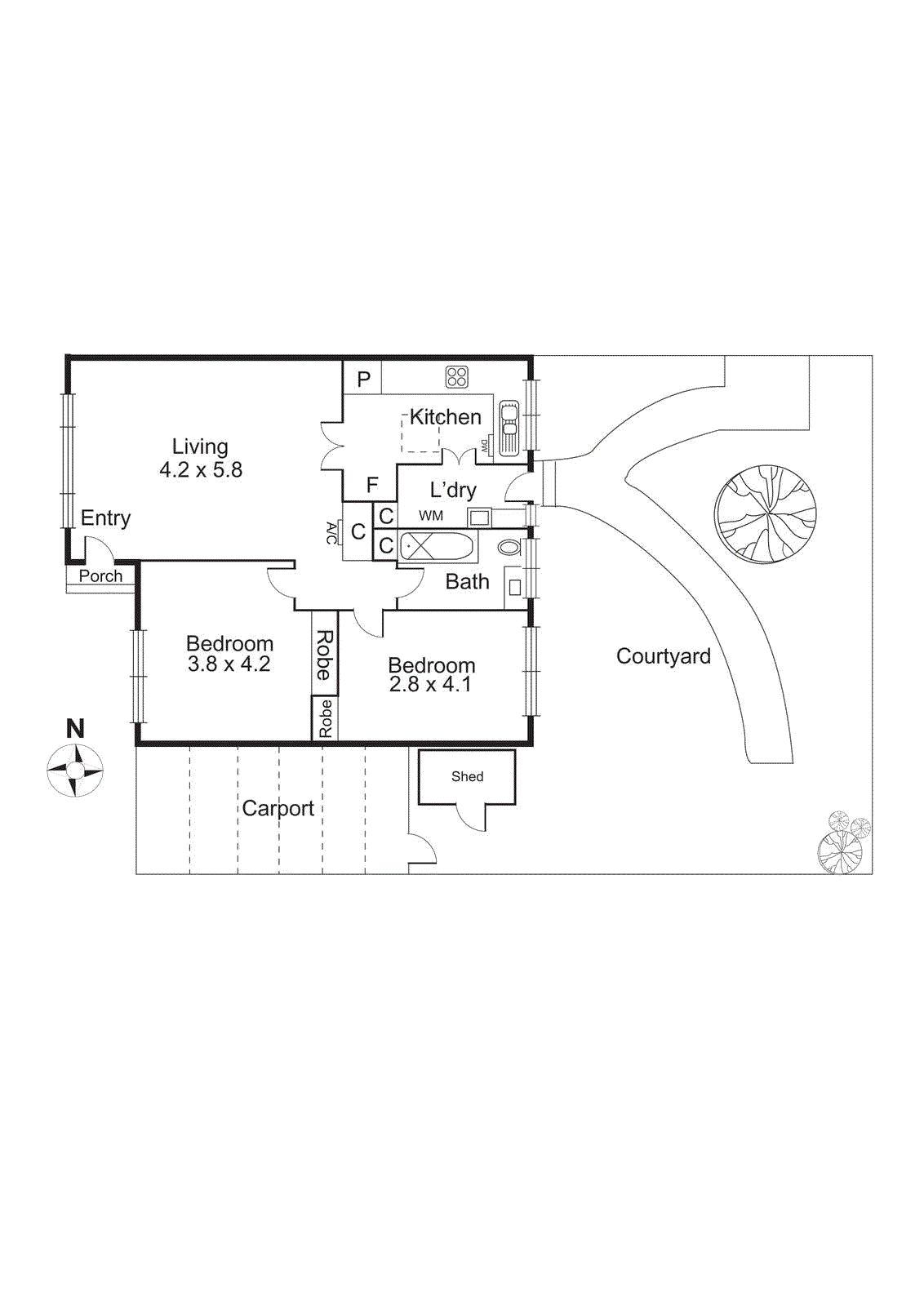 2/44 Highett Road, Hampton VIC 3188 - Floorplan