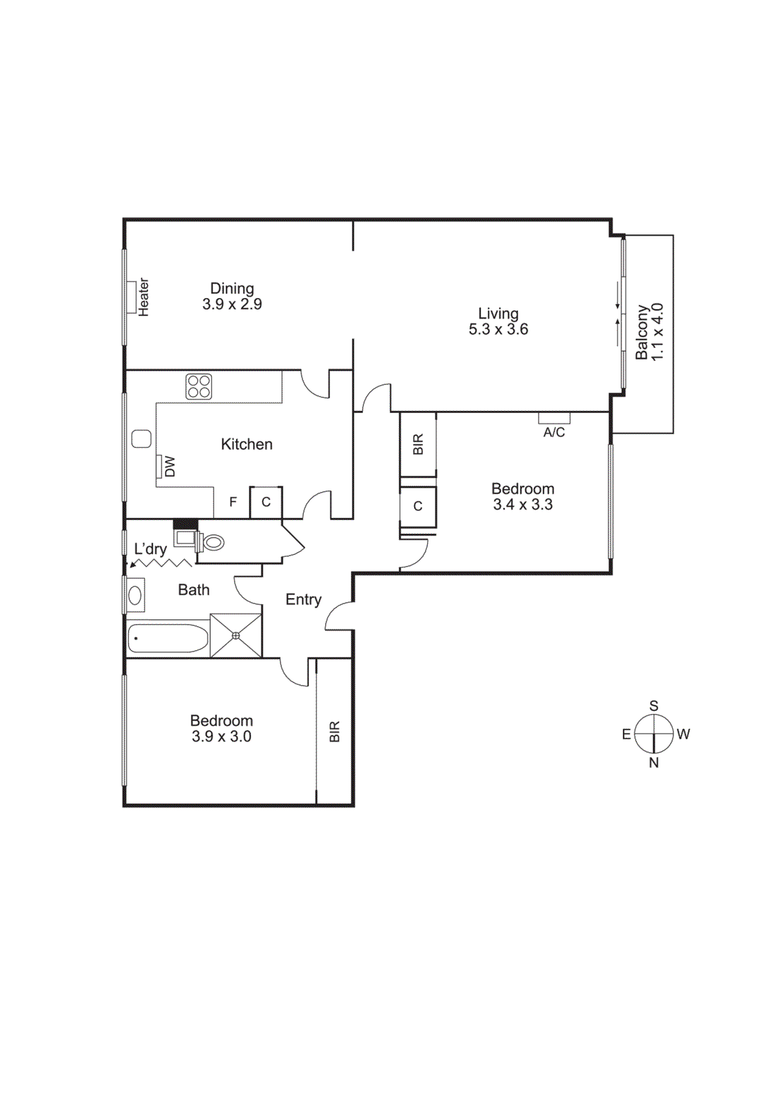 2/44 Westbury Street, St Kilda East VIC 3183 - Floorplan