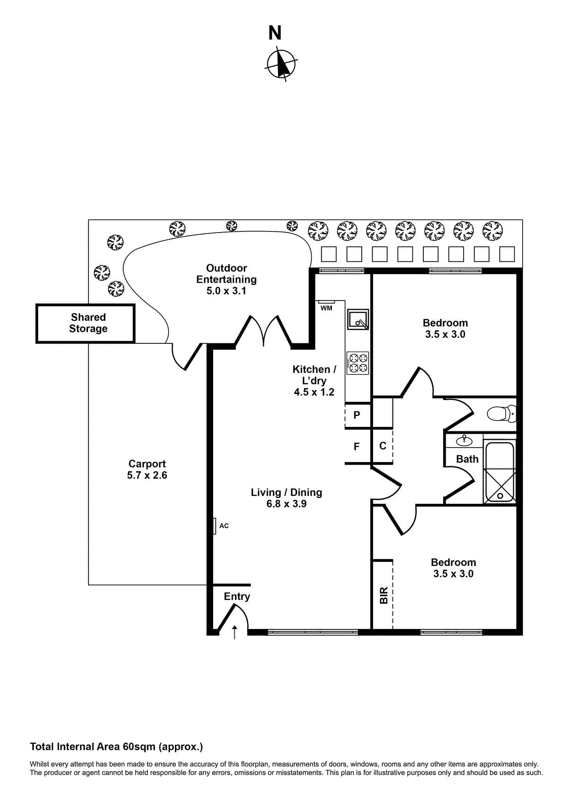 2/45 Edgar Street, Kingsville VIC 3012 - Floorplan