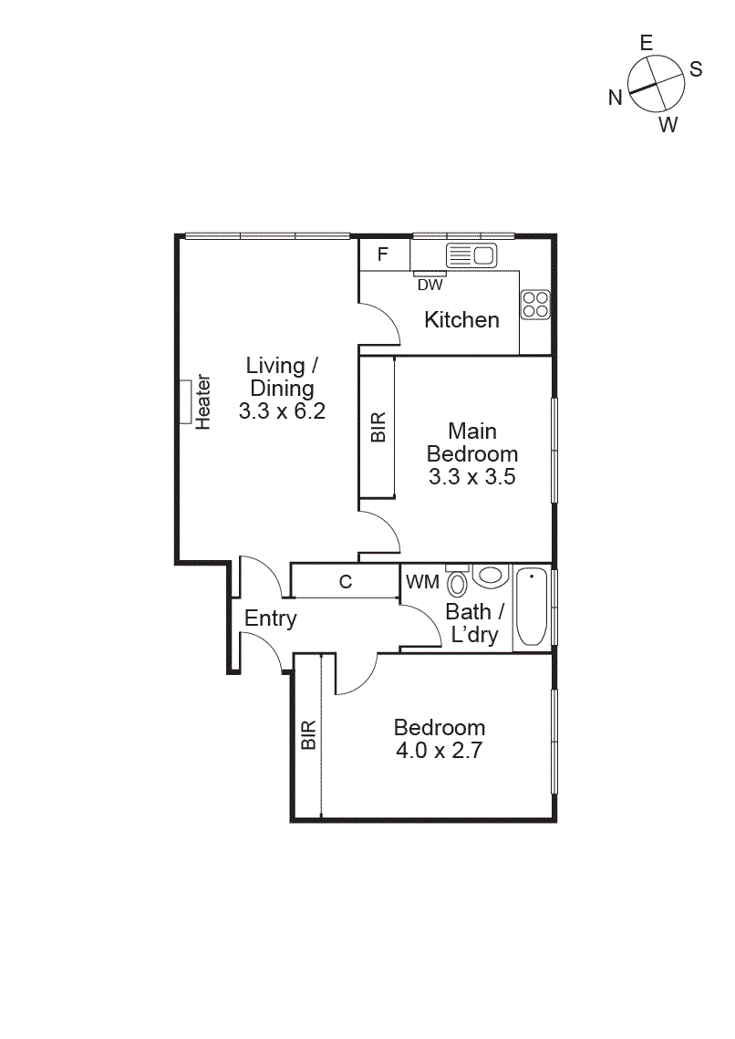 2/45 Kensington Road, South Yarra VIC 3141 - Floorplan