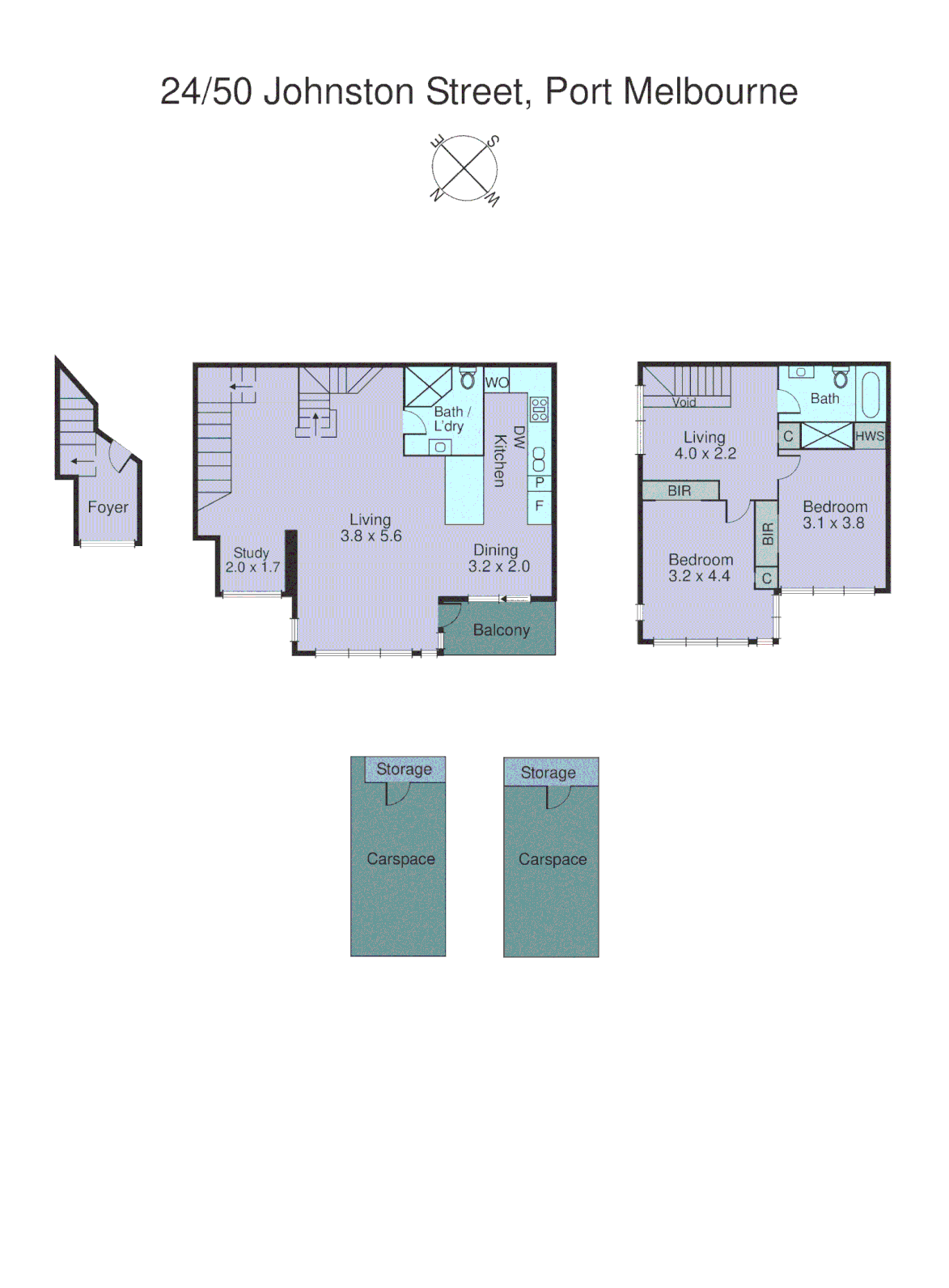 24/50 Johnston Street, PORT MELBOURNE VIC 3207 - Floorplan