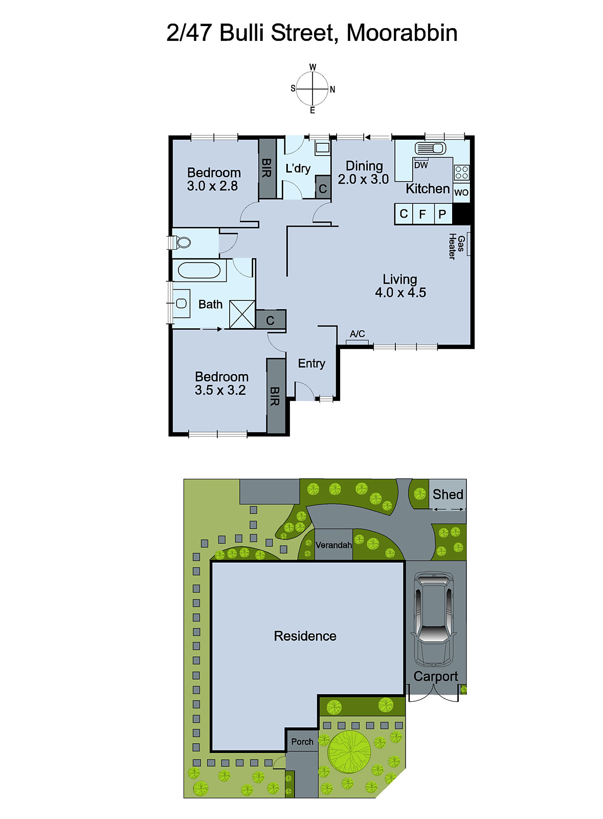 2/47 Bulli Street, Moorabbin VIC 3189 - Floorplan