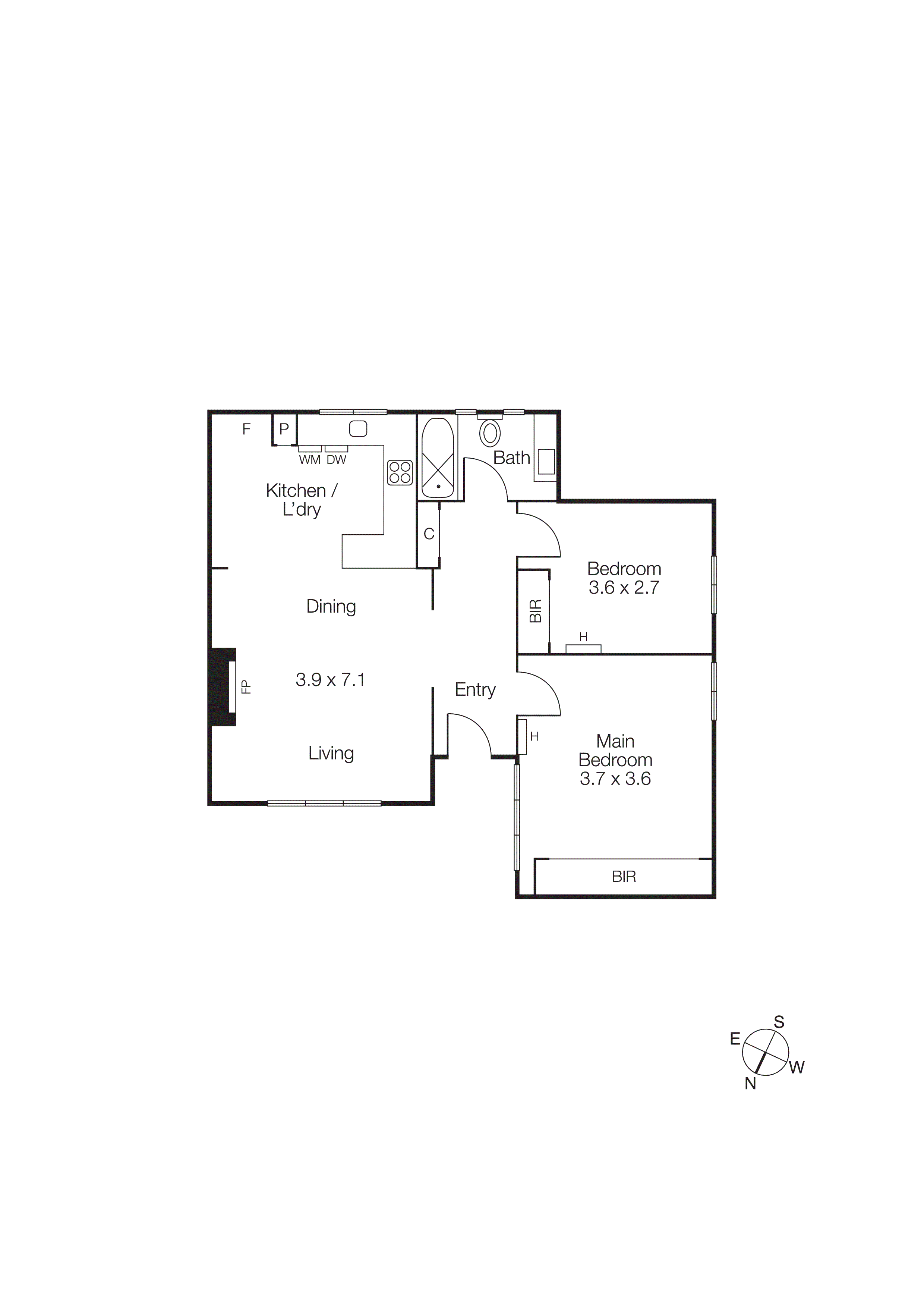 2/5 Foster Street, St Kilda VIC 3182 - Floorplan