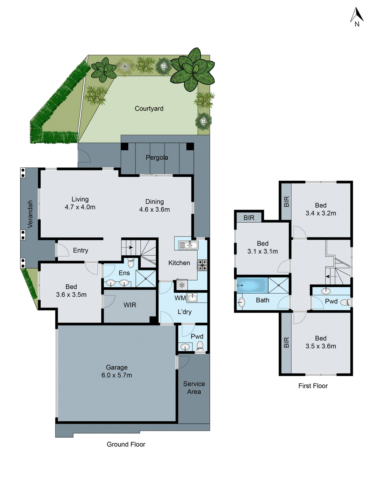 2/5 Heath Avenue, Oakleigh VIC 3166 - Floorplan