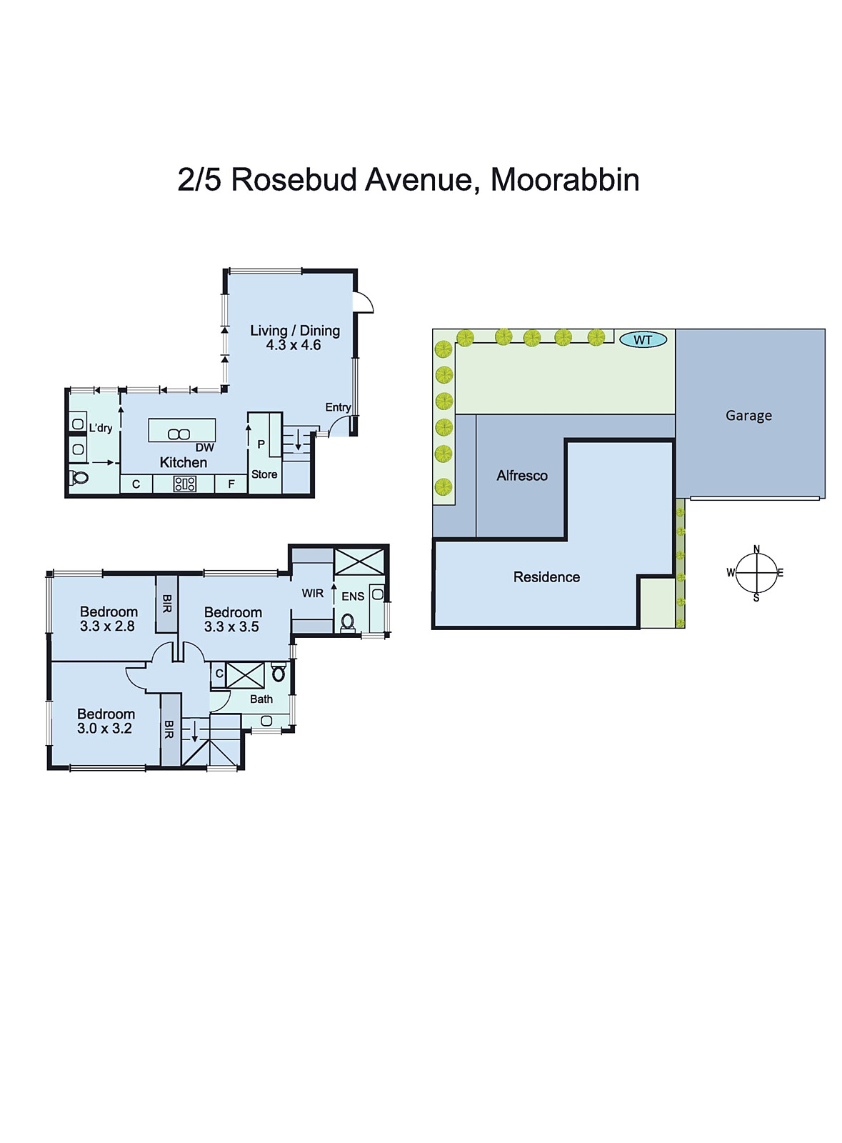 2/5 Rosebud Avenue, Moorabbin VIC 3189 - Floorplan