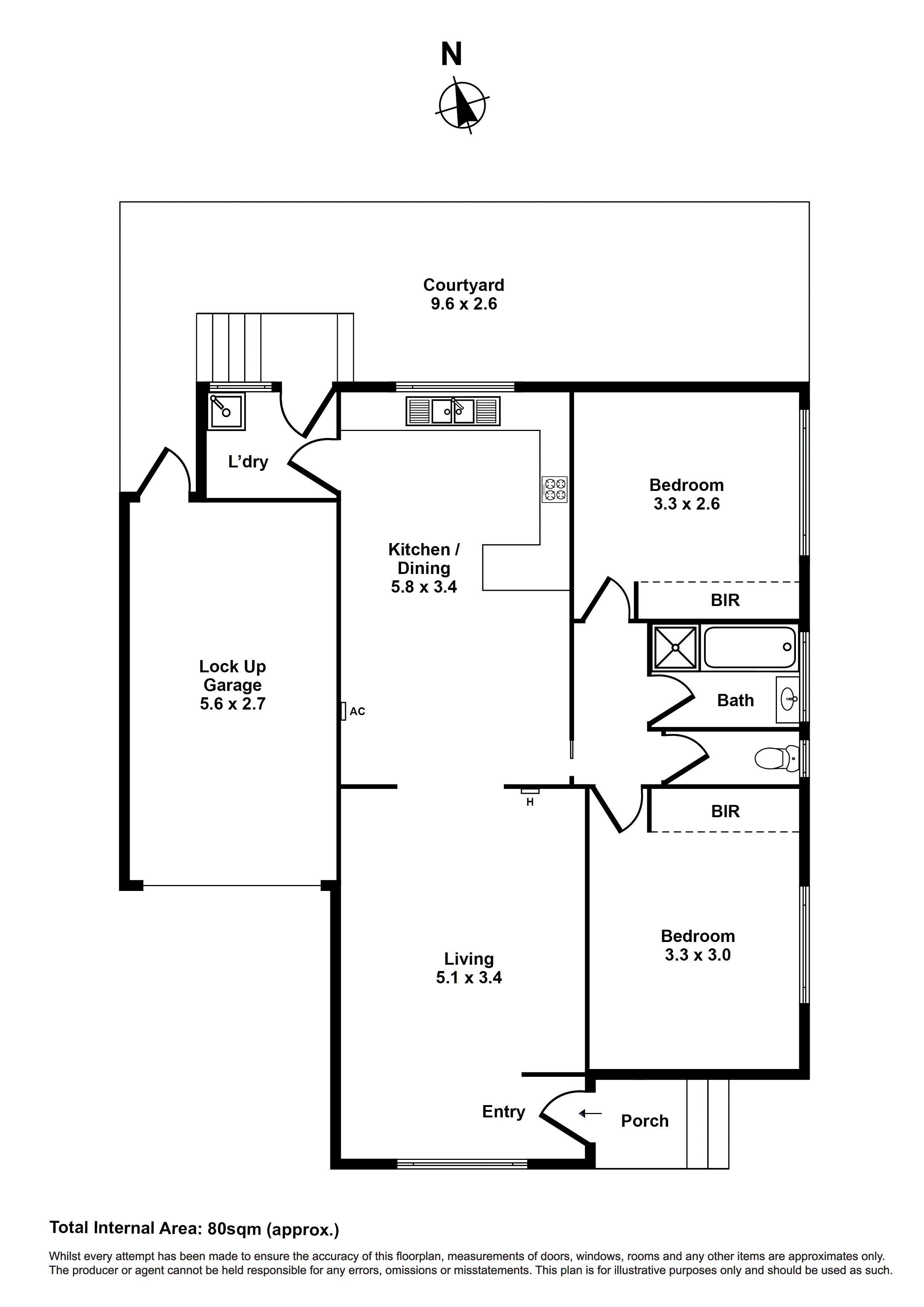 2/50-56 Edgar Street, Kingsville VIC 3012 - Floorplan