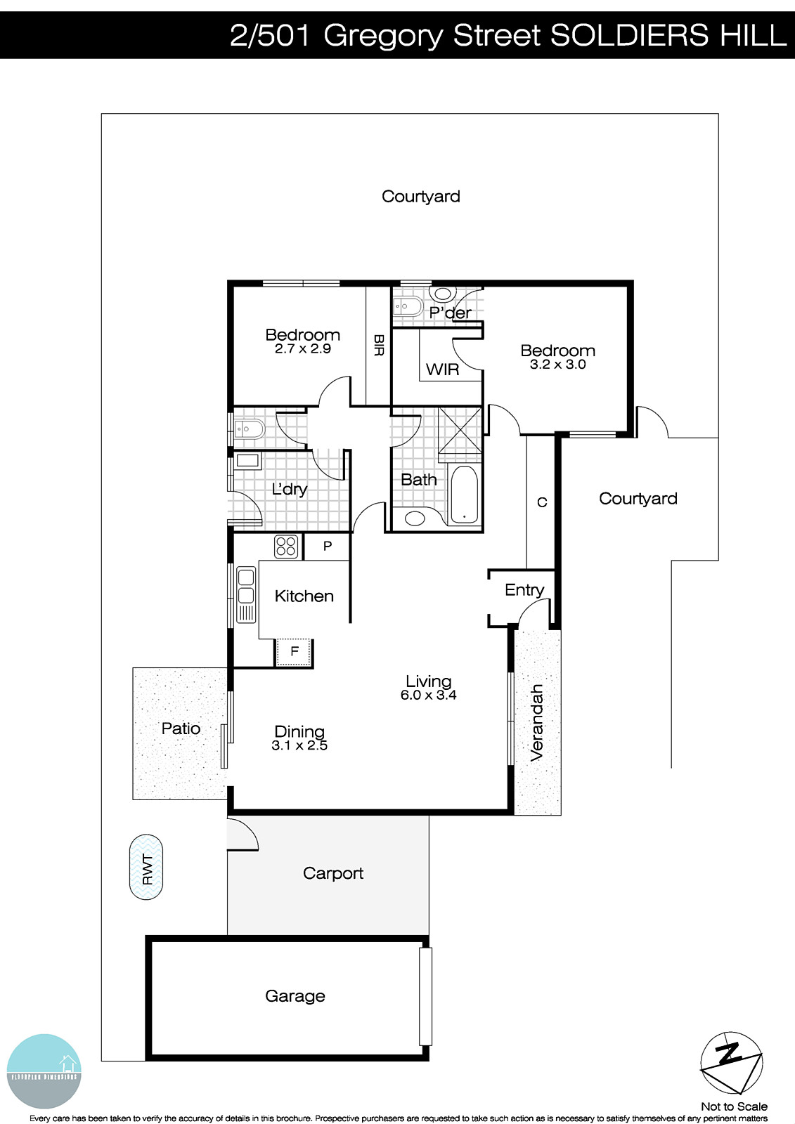 2/501 Gregory Street, Soldiers Hill VIC 3350 - Floorplan