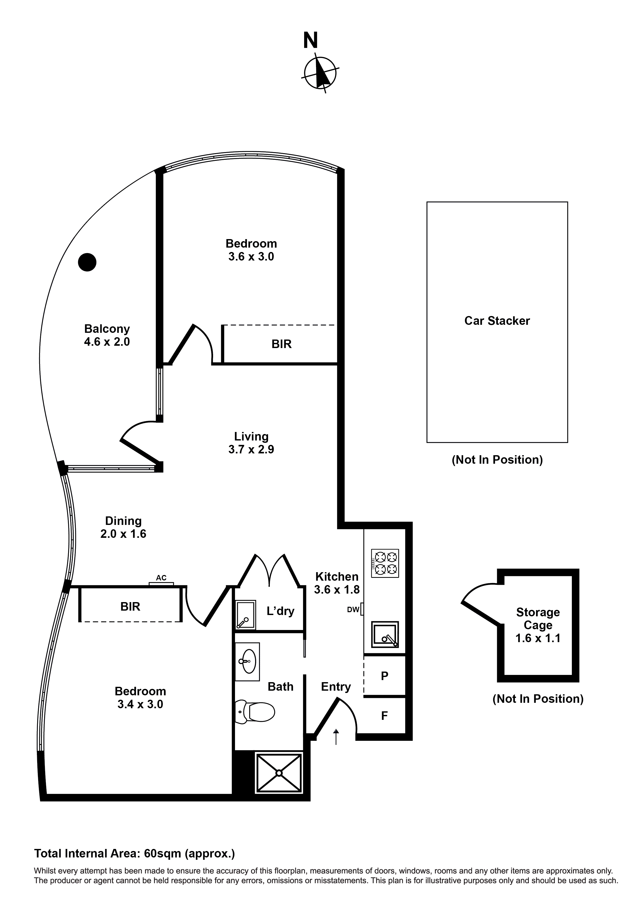 2501/8 Hallenstein Street, Footscray VIC 3011 - Floorplan
