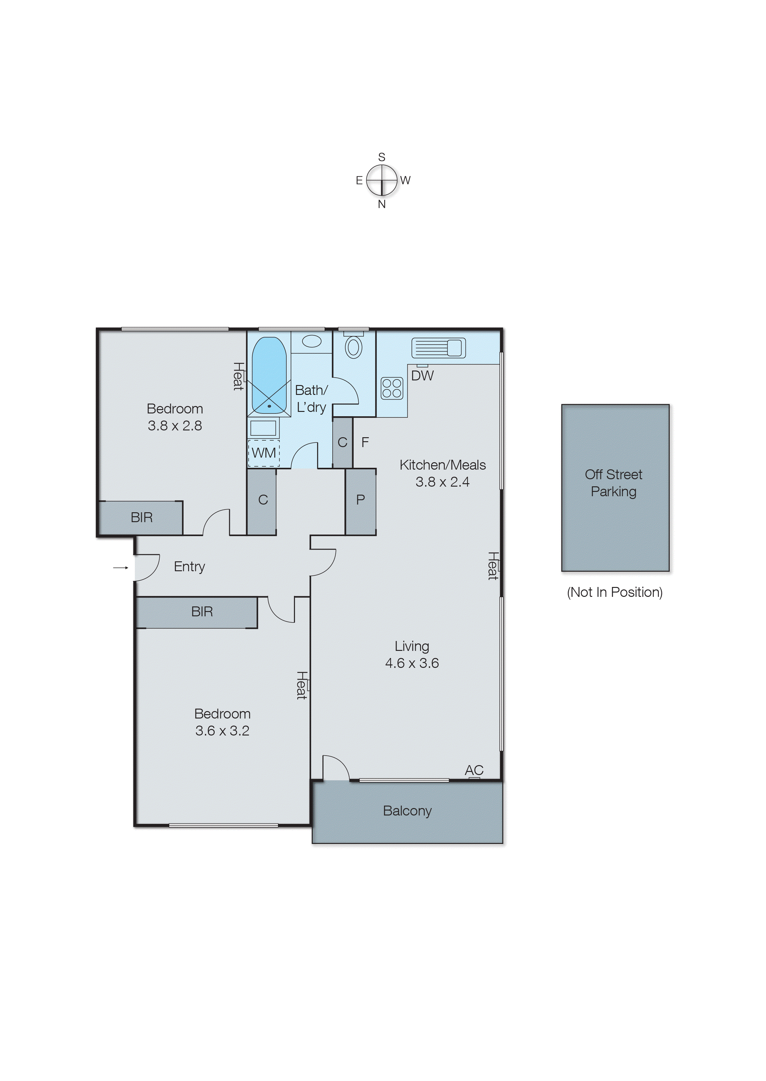 2/522 Bluff Road, Hampton VIC 3188 - Floorplan