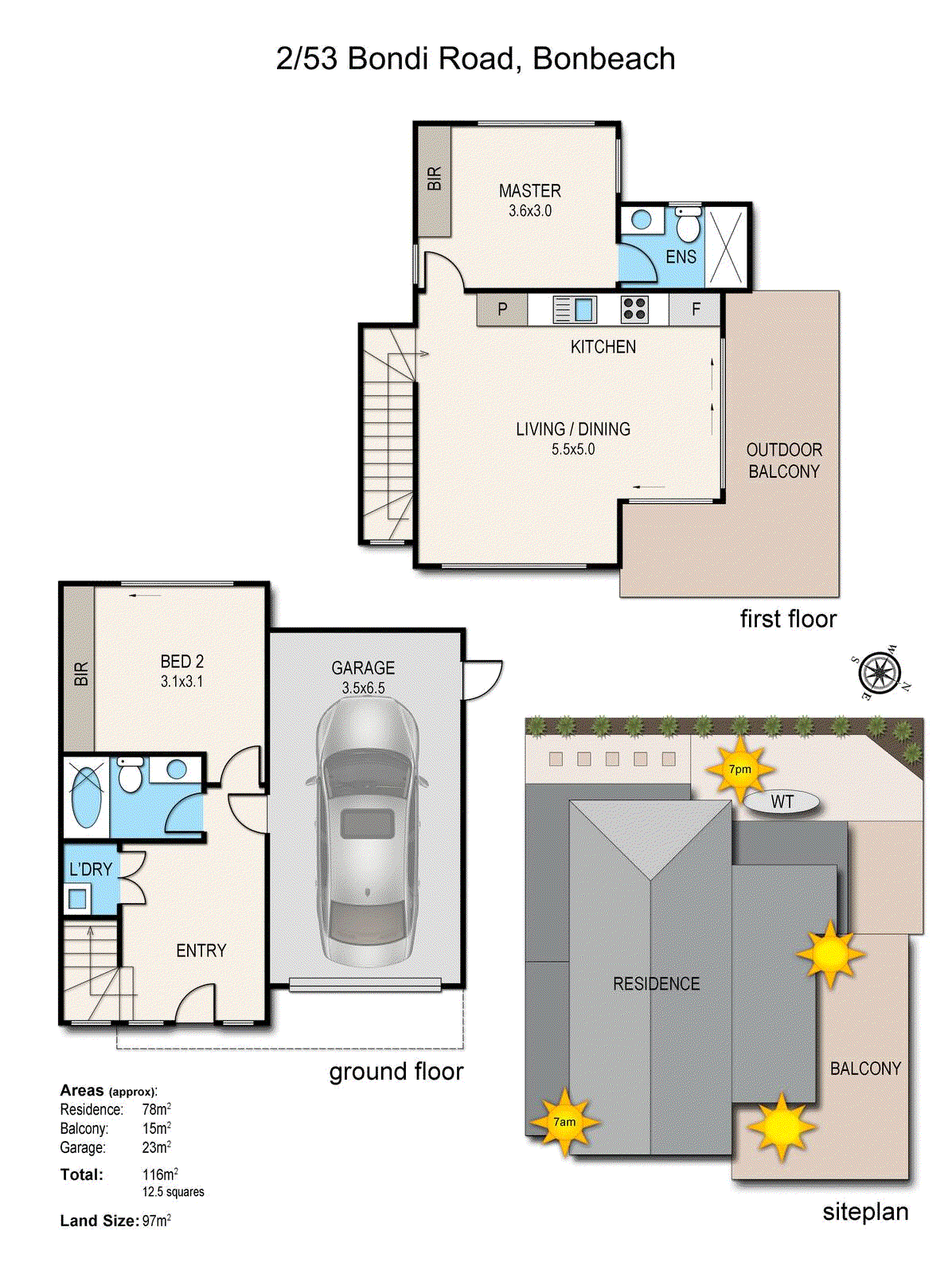 2/53 Bondi Road, Bonbeach VIC 3196 - Floorplan
