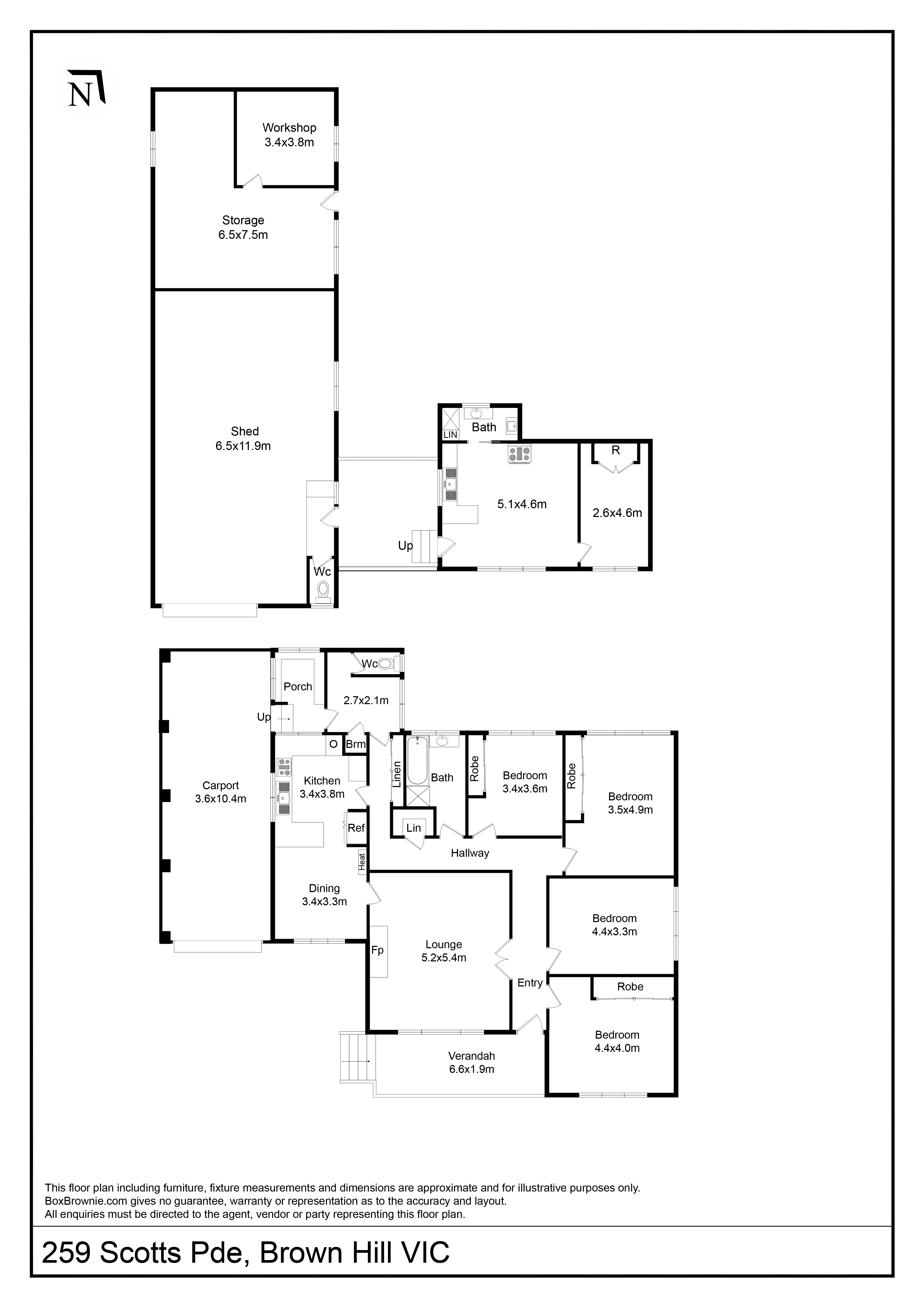 259 Scott Parade, Brown Hill VIC 3350 - Floorplan